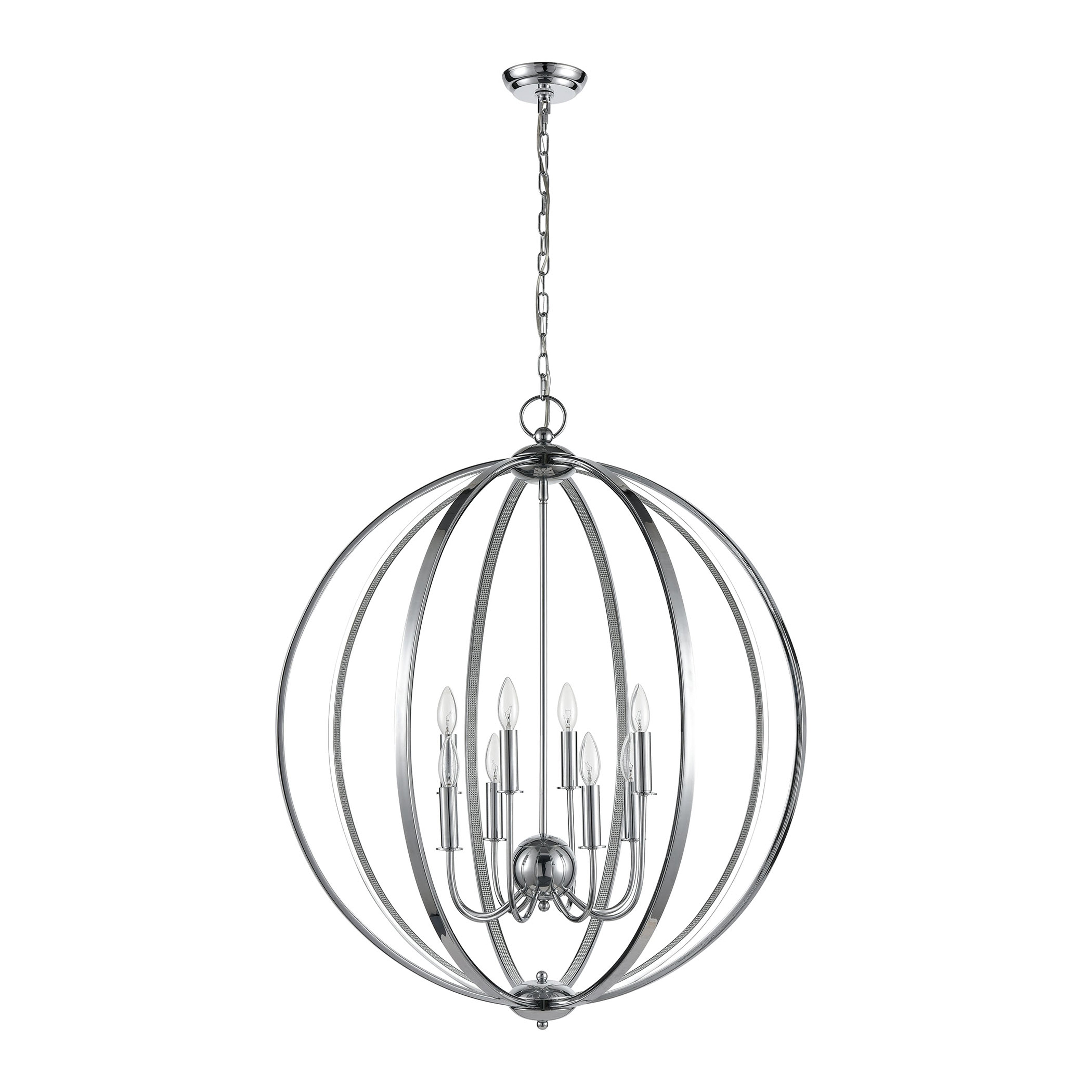 Venue 32'' Wide 8-Light Chandelier - Chrome