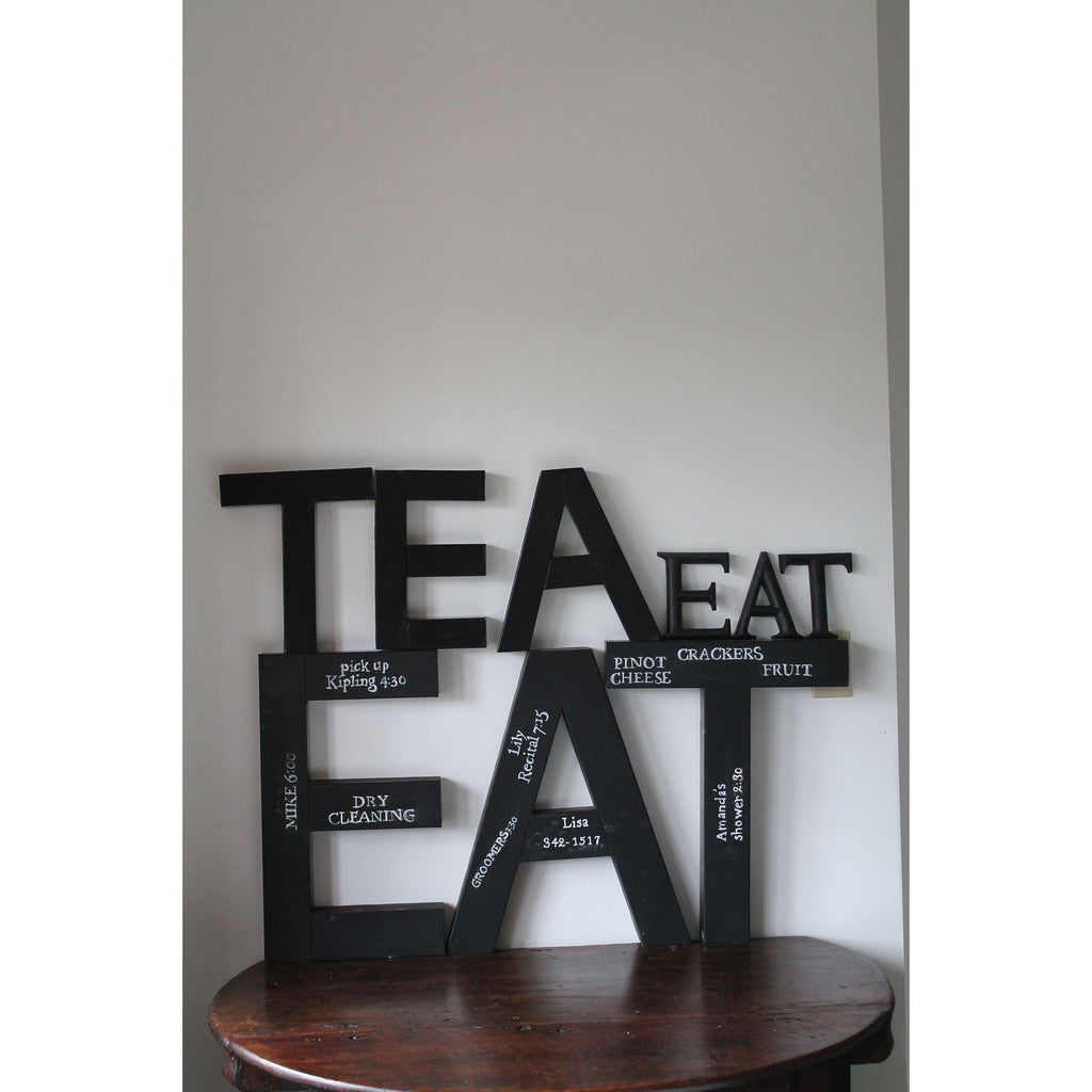 Eat Dimensional Wall Art - II Black