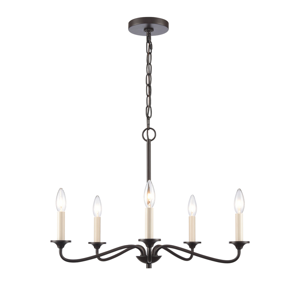 Quinn 24'' Wide 5-Light Chandelier - Old Bronze