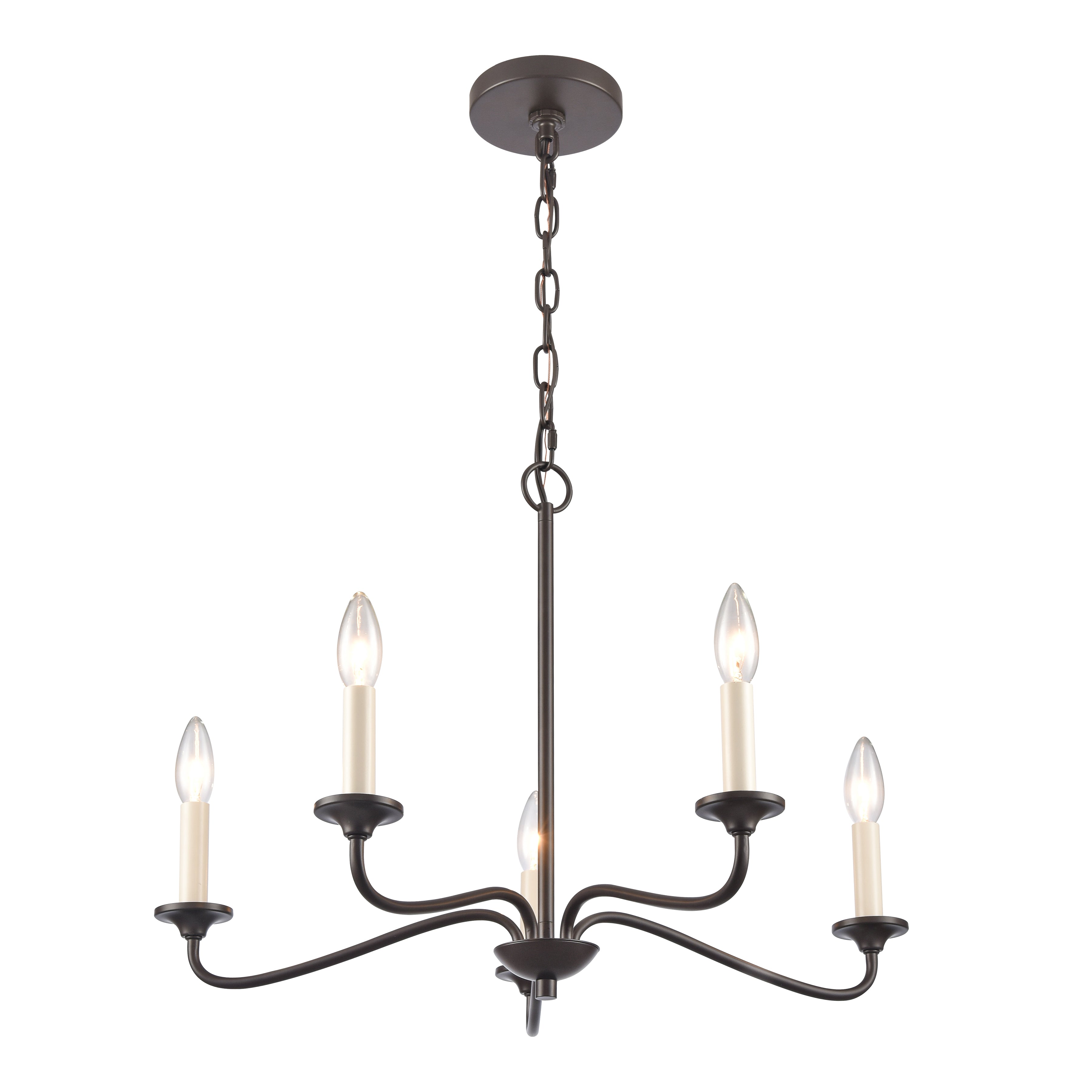 Quinn 24'' Wide 5-Light Chandelier - Old Bronze