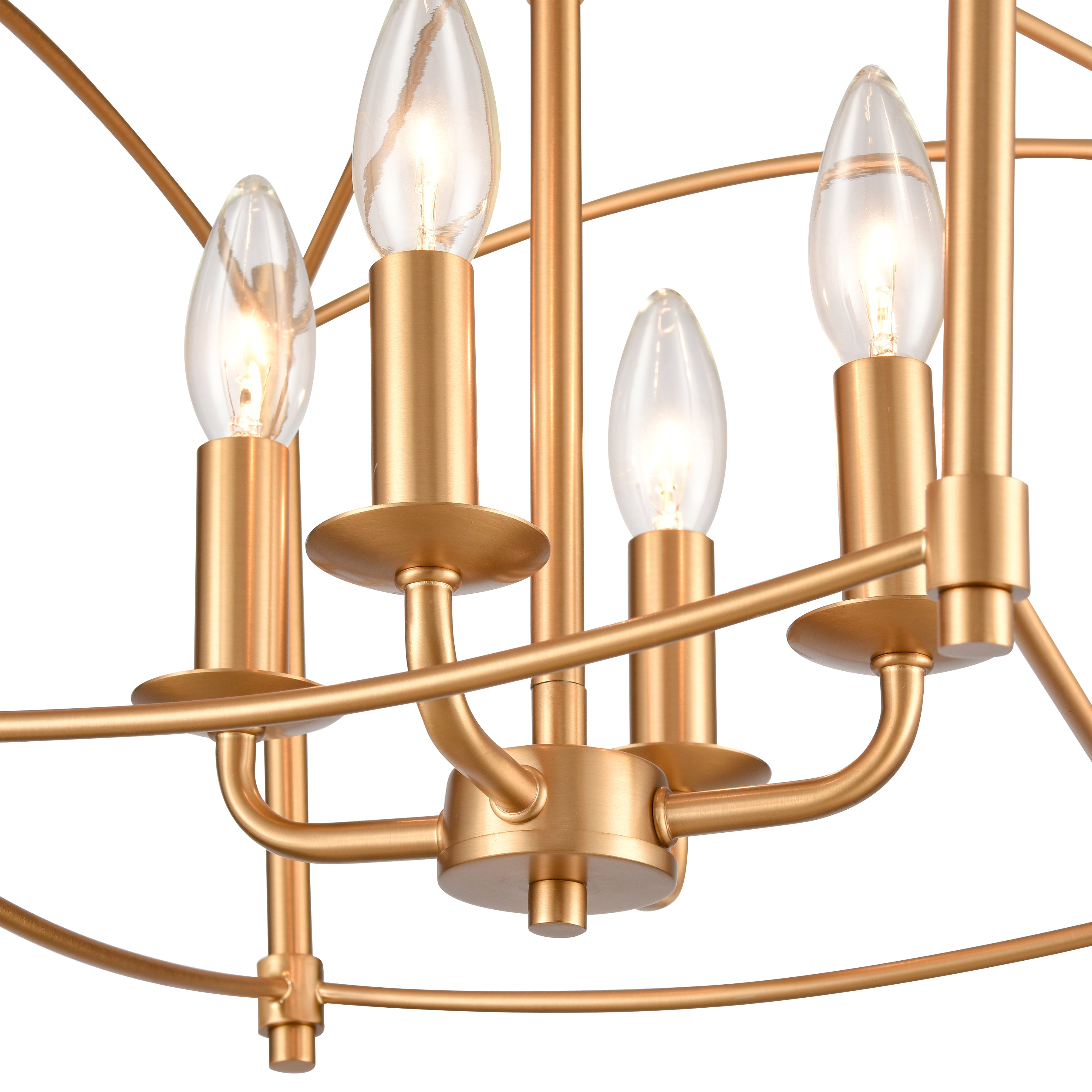 12'' Wide 4-Light Flush Mount - Brushed Gold