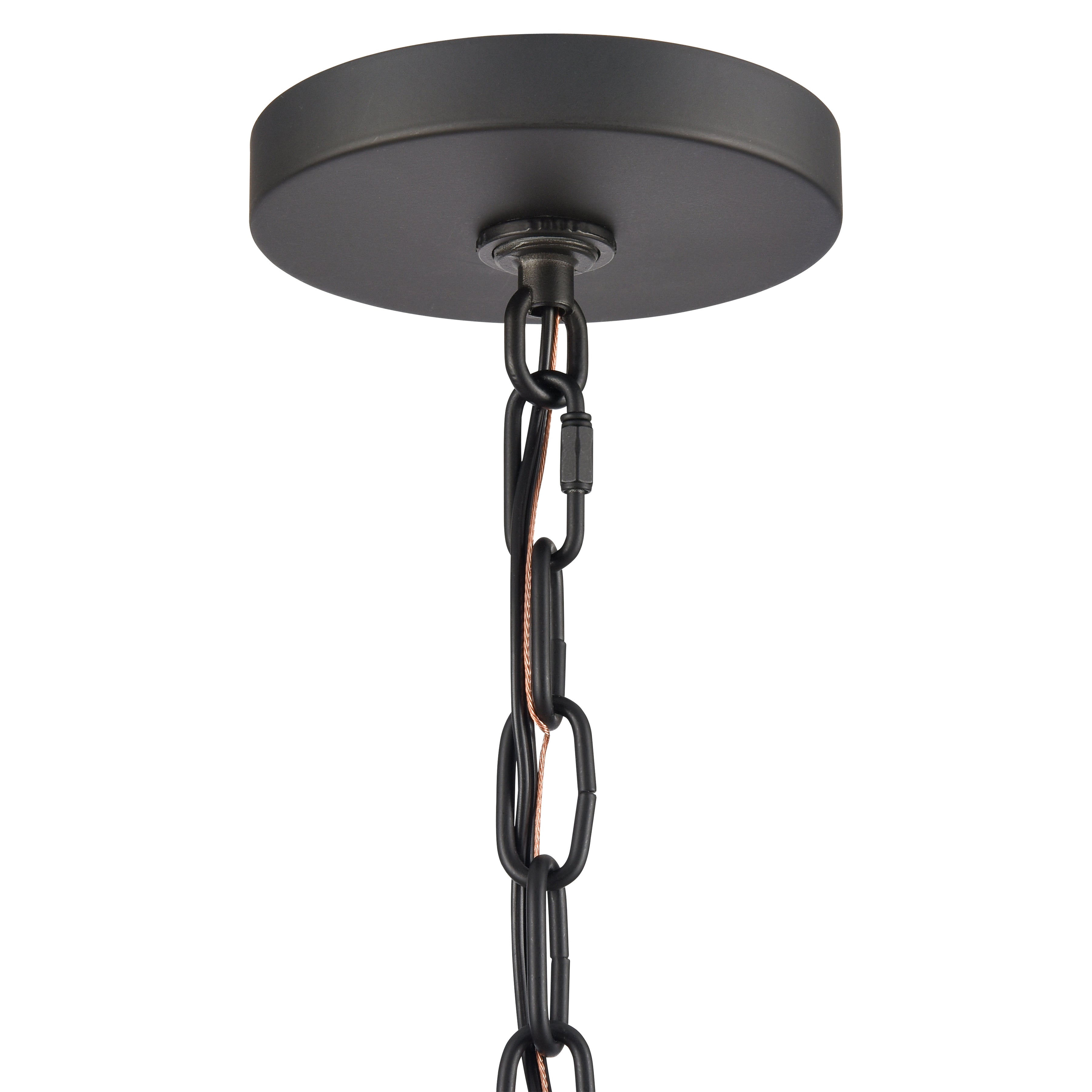 Oval 30'' Wide 6-Light Chandelier - Matte Black