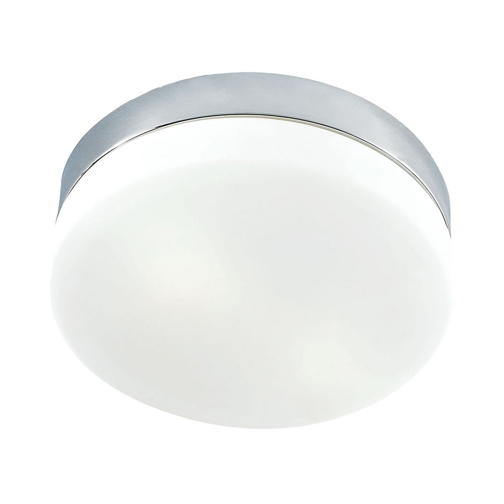 Disc 9'' Wide 2-Light Flush Mount - Silver