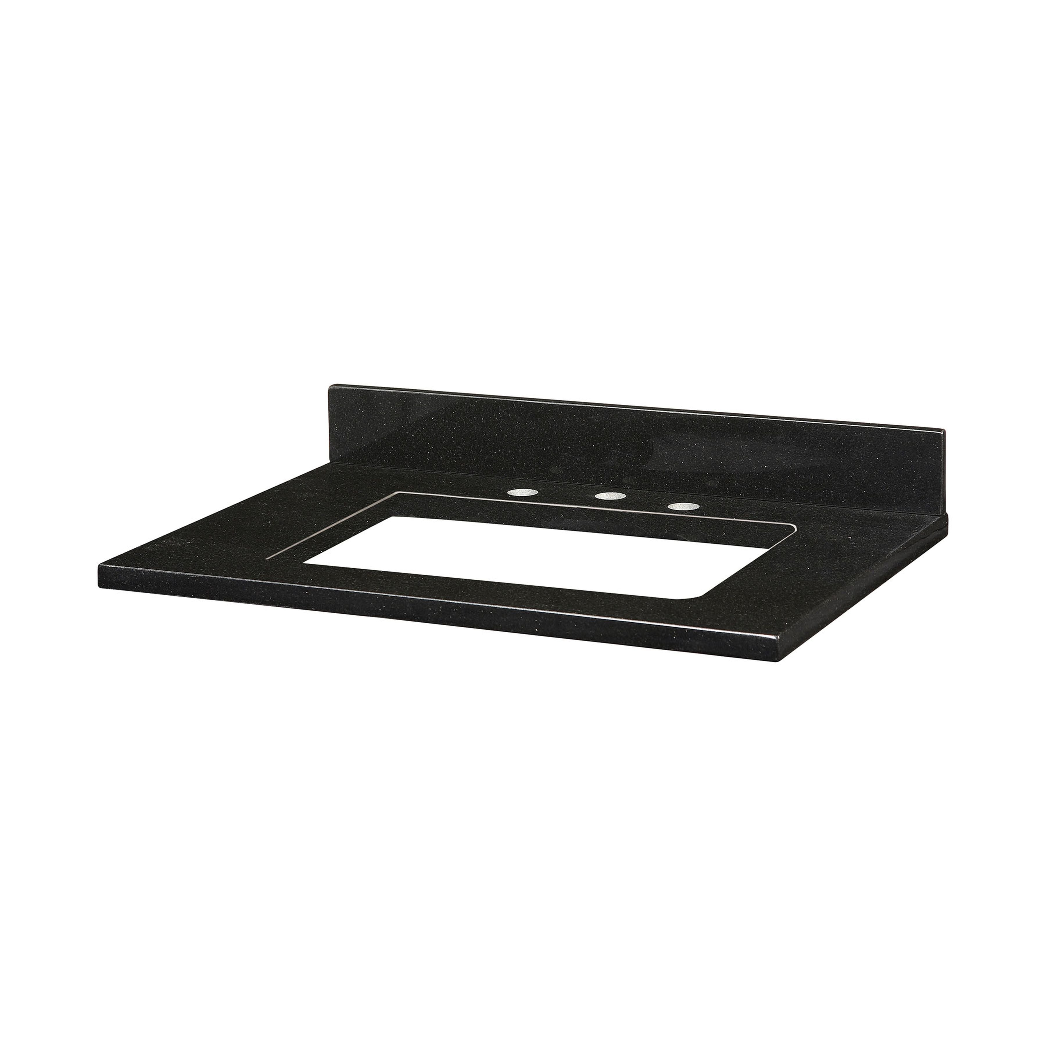 Hayes Vanity Top - Rectangular Undermount 31'' Black Granite