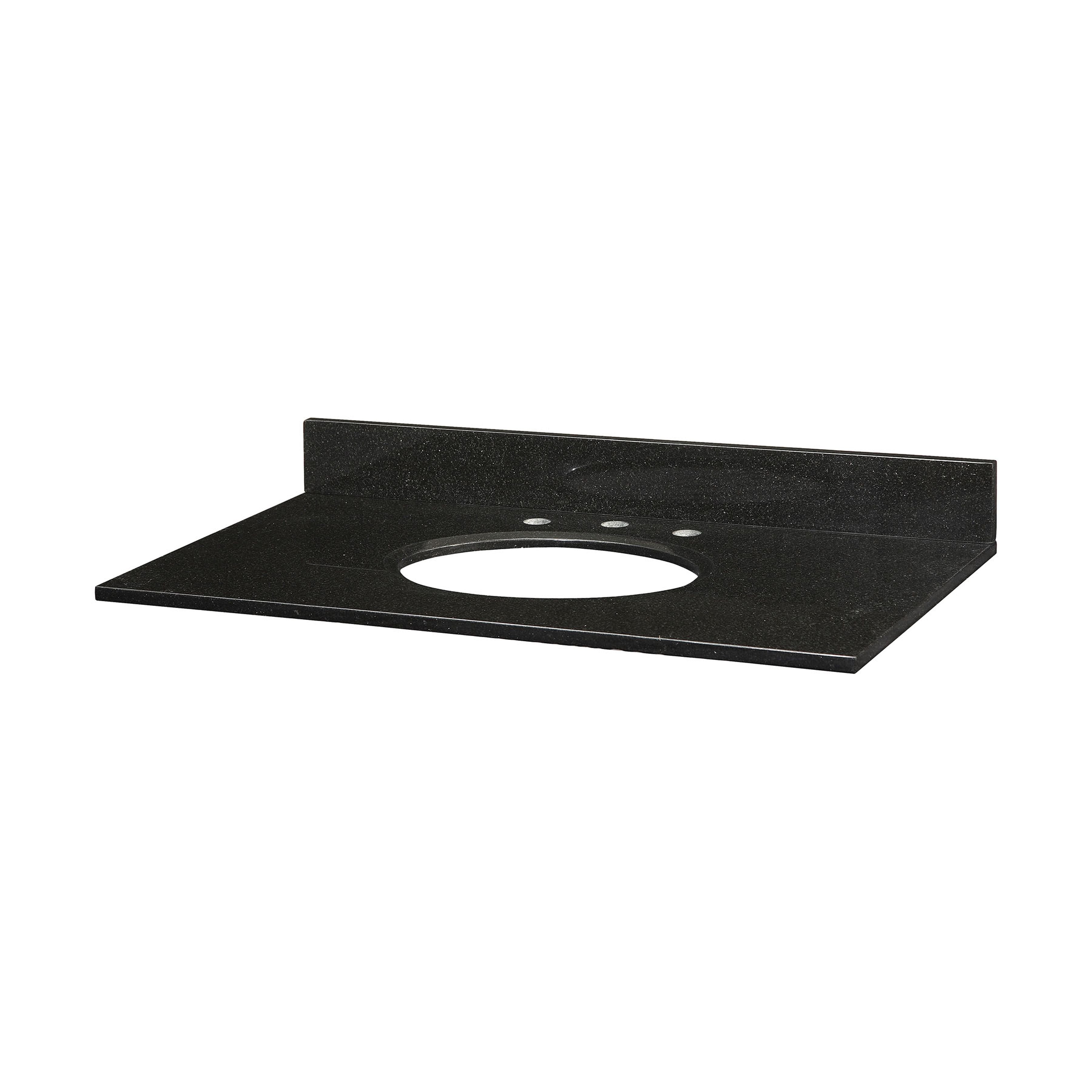 Monroe Vanity Top - Oval Undermount 37'' Black Granite