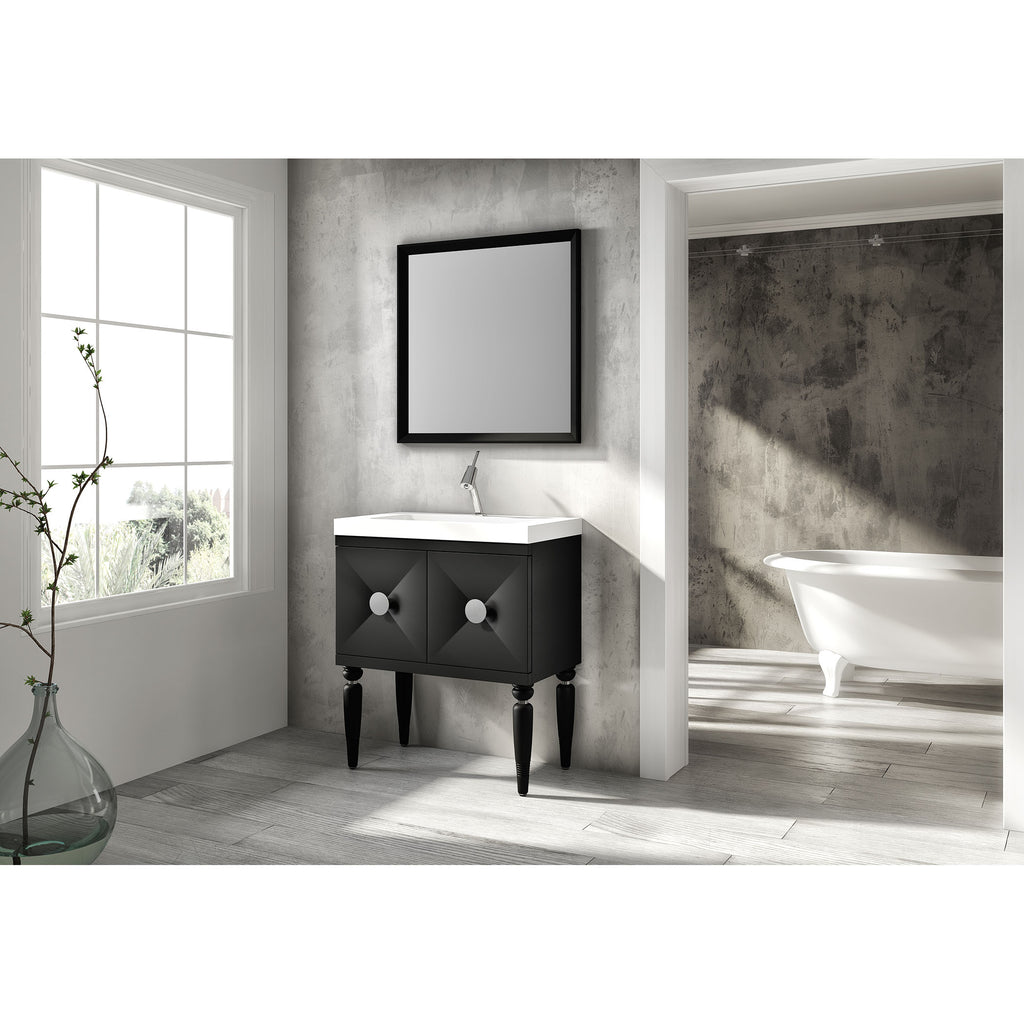 Legs for Aras Vanity - Set of 4 Black 38cm (14.96-inch)