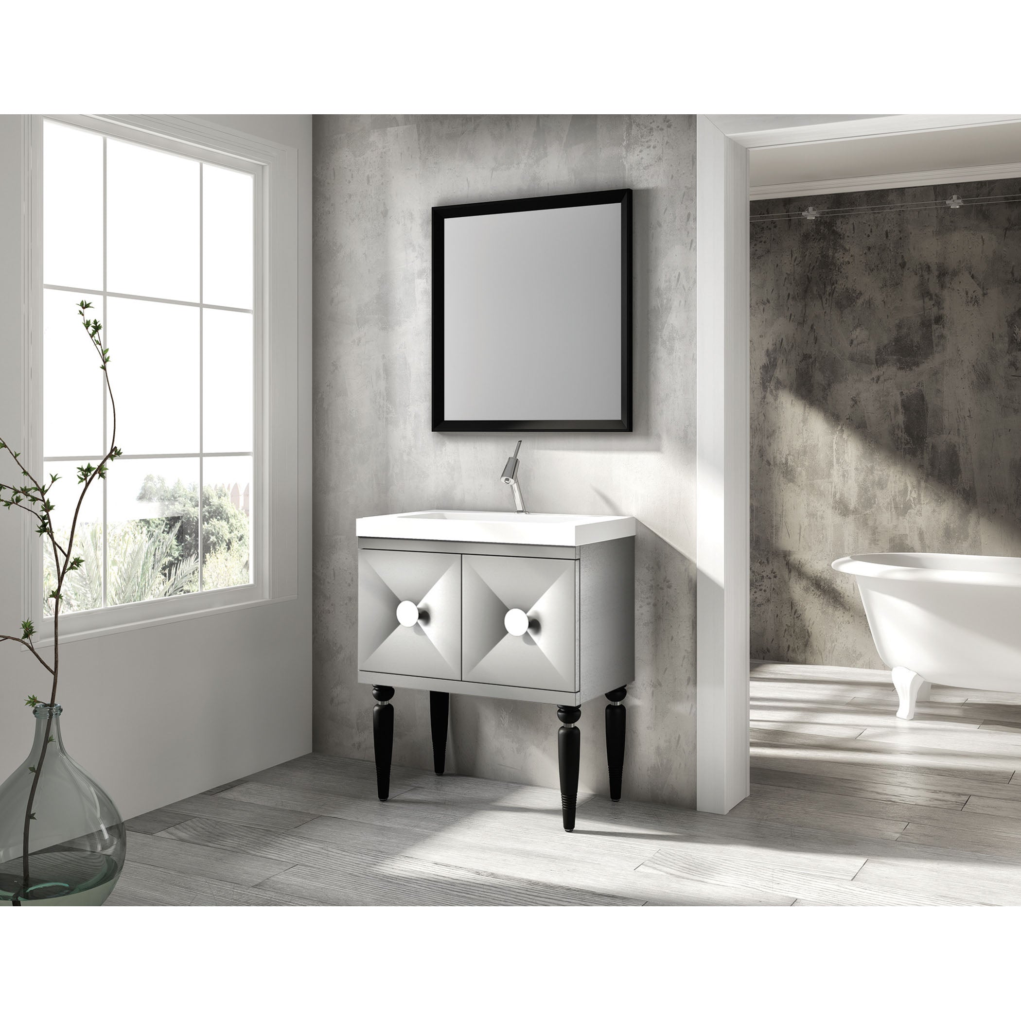 Legs for Aras Vanity - Set of 4 Black 38cm (14.96-inch)