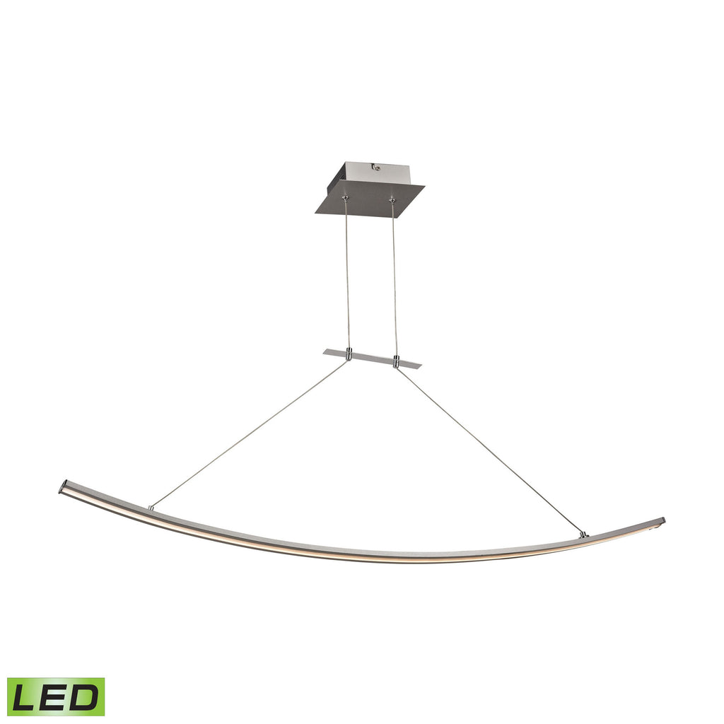 Bow 74'' Wide Integrated LED Linear Chandelier - Aluminum