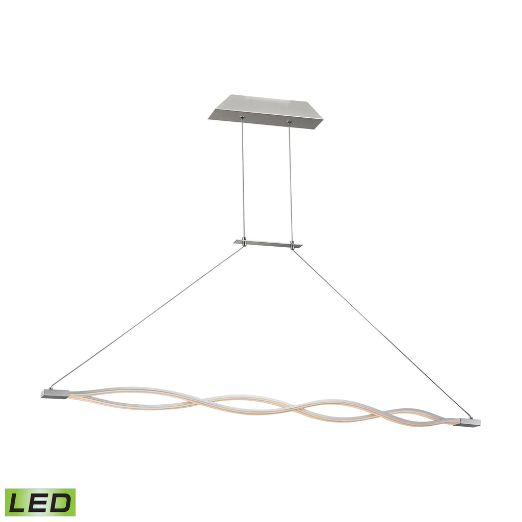 Twist 45'' Wide Integrated LED Linear Chandelier - Aluminum