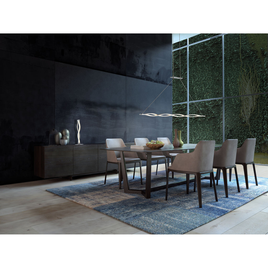 Twist 45'' Wide Integrated LED Linear Chandelier - Aluminum