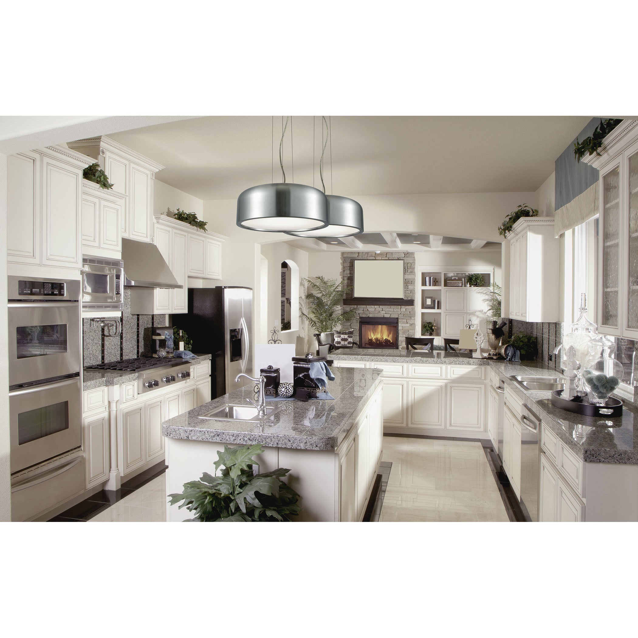 Kore 14'' Wide Integrated LED Pendant - Aluminum