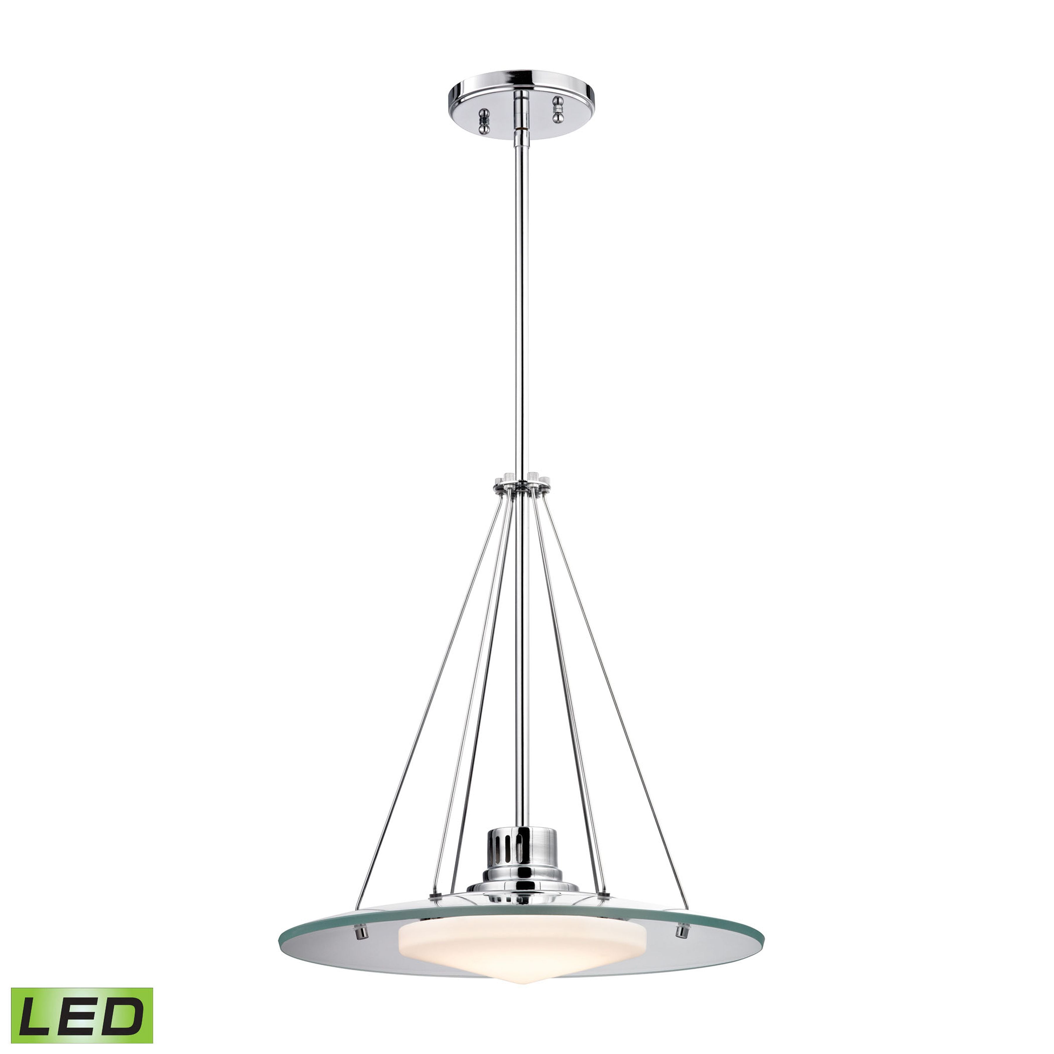 Tribune 15.75'' Wide Integrated LED Pendant - Chrome