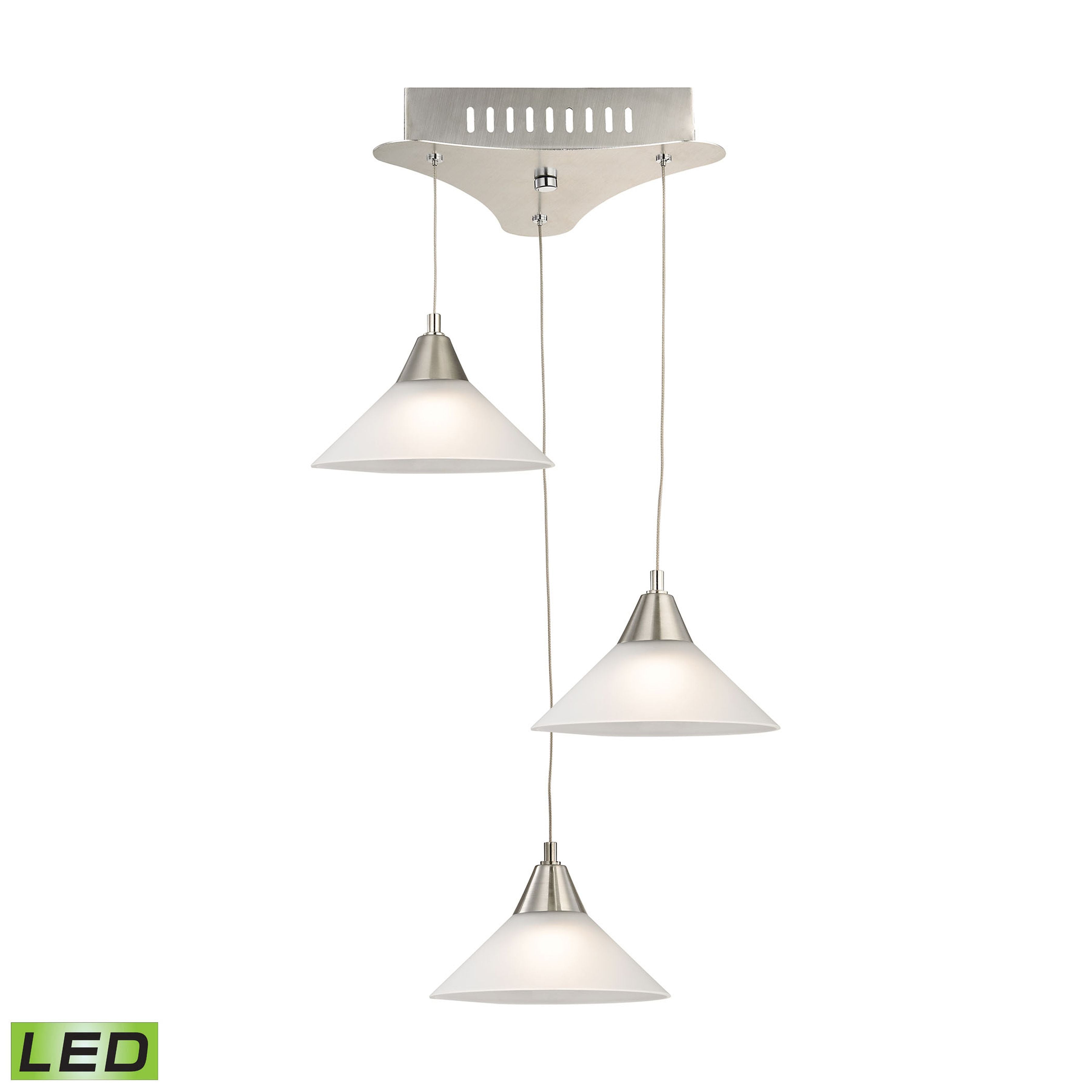 Cono 12'' Wide 3-Light Mini Pendant - White 2