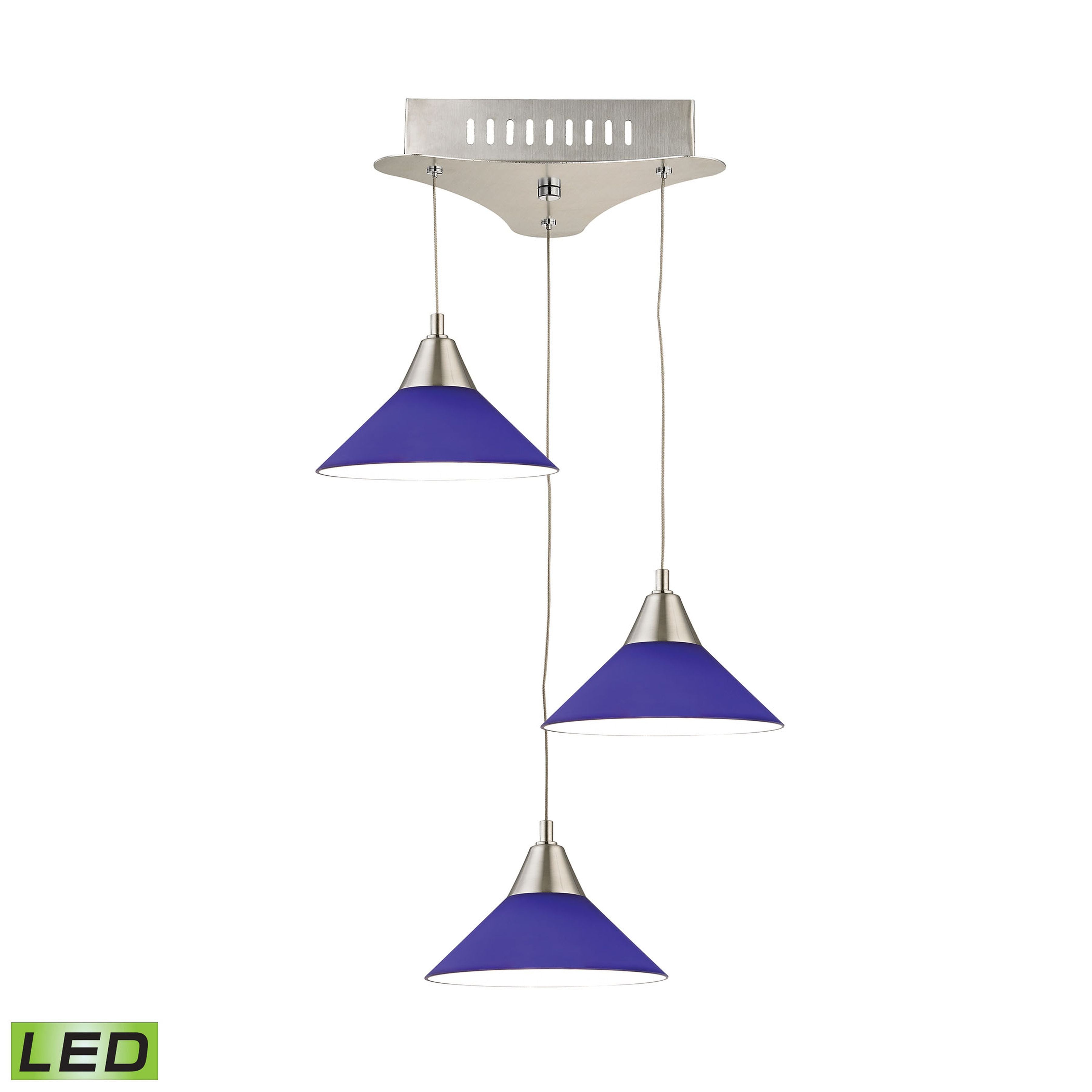 Cono 12'' Wide 3-Light Mini Pendant - Blue 2