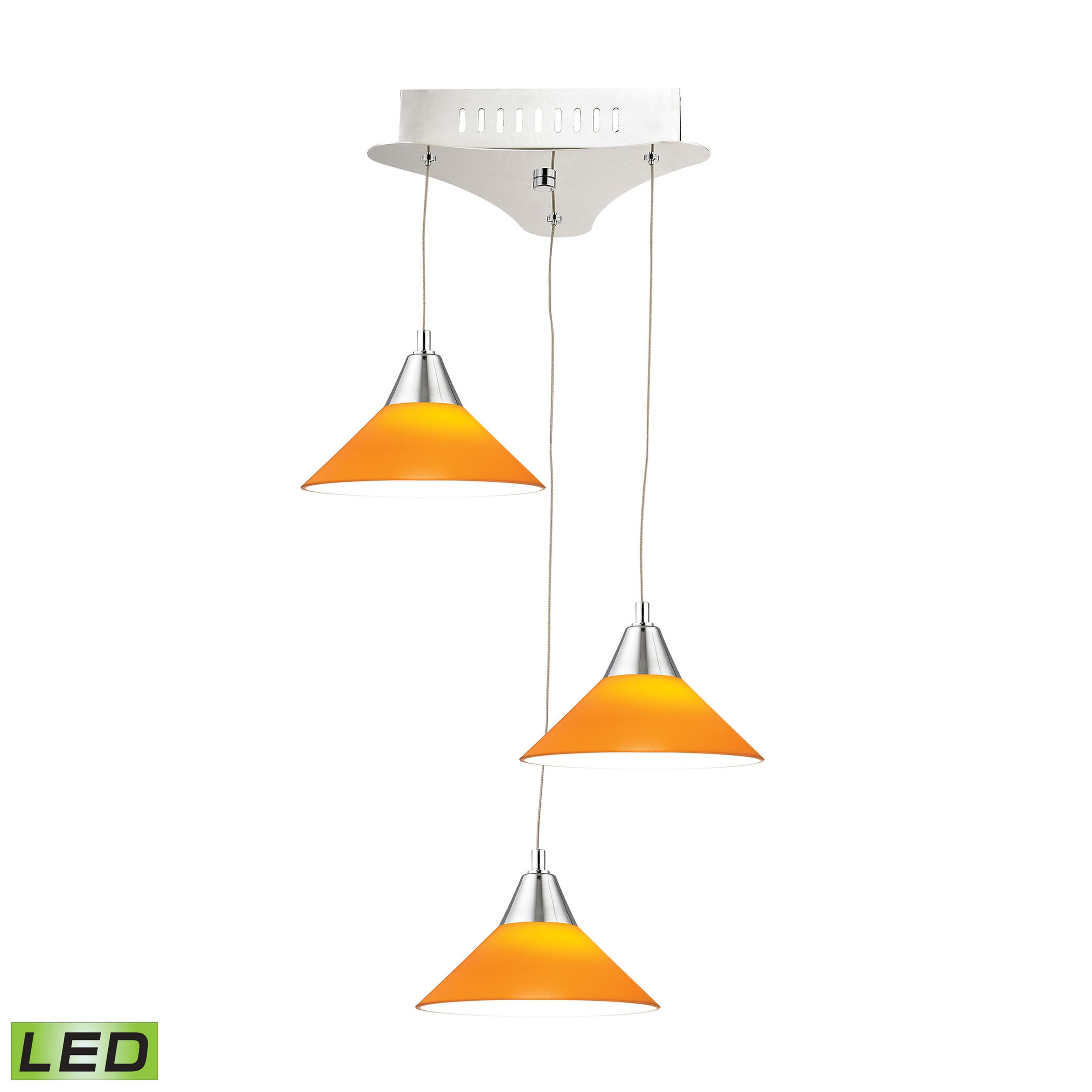 Cono 12'' Wide 3-Light Mini Pendant - Yellow 1