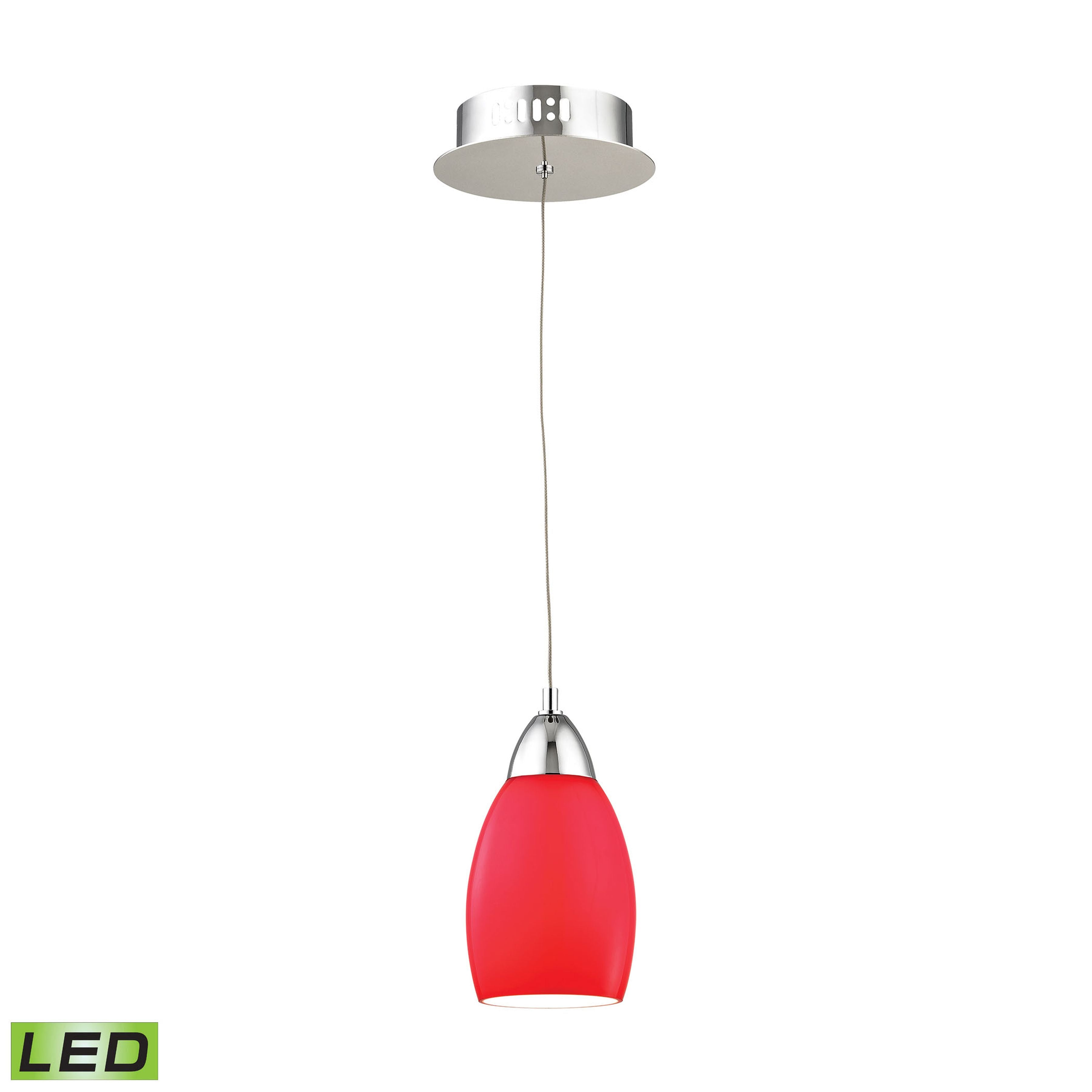 Buro 4'' Wide 1-Light Mini Pendant - Red 1