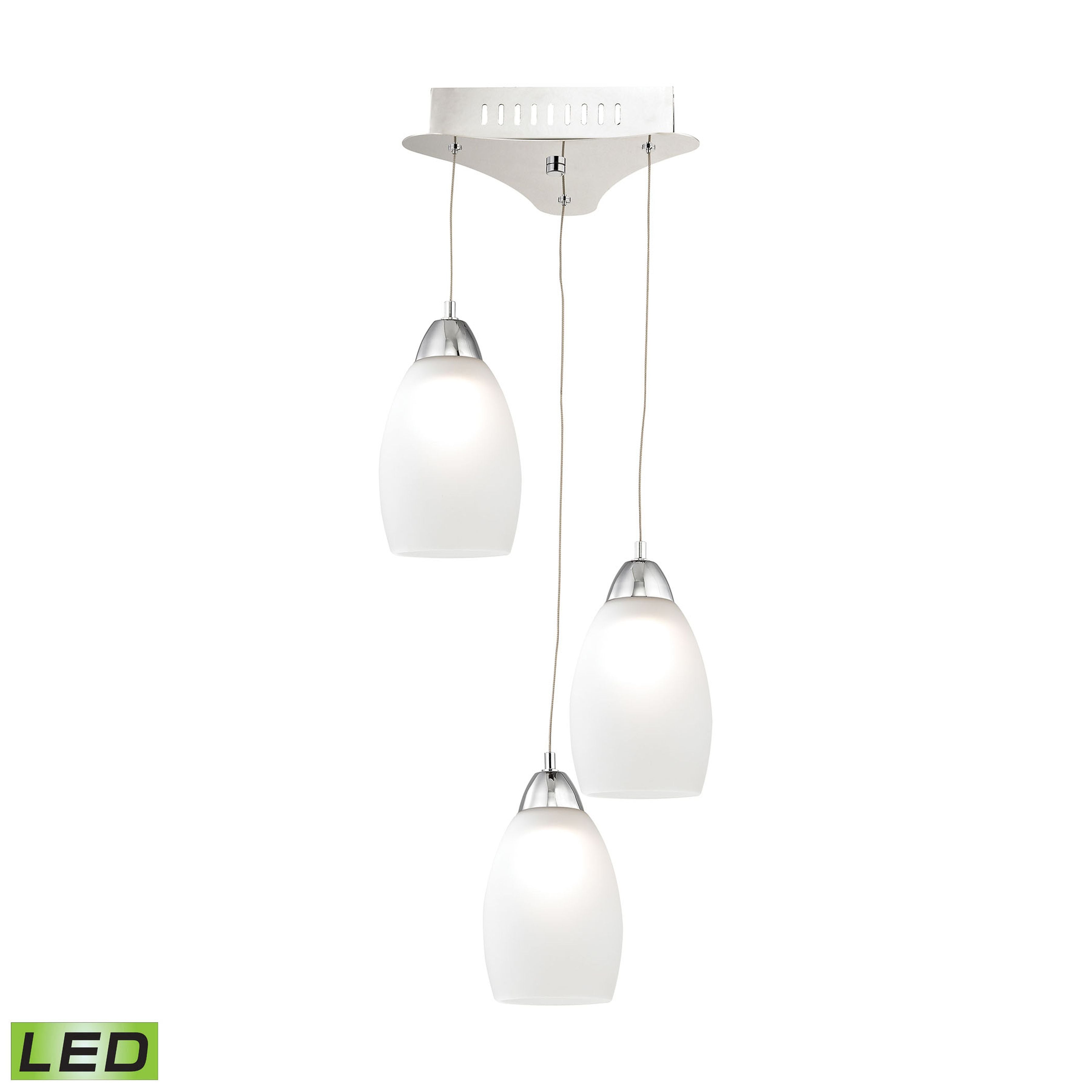 Buro 9'' Wide 3-Light Mini Pendant - White 1