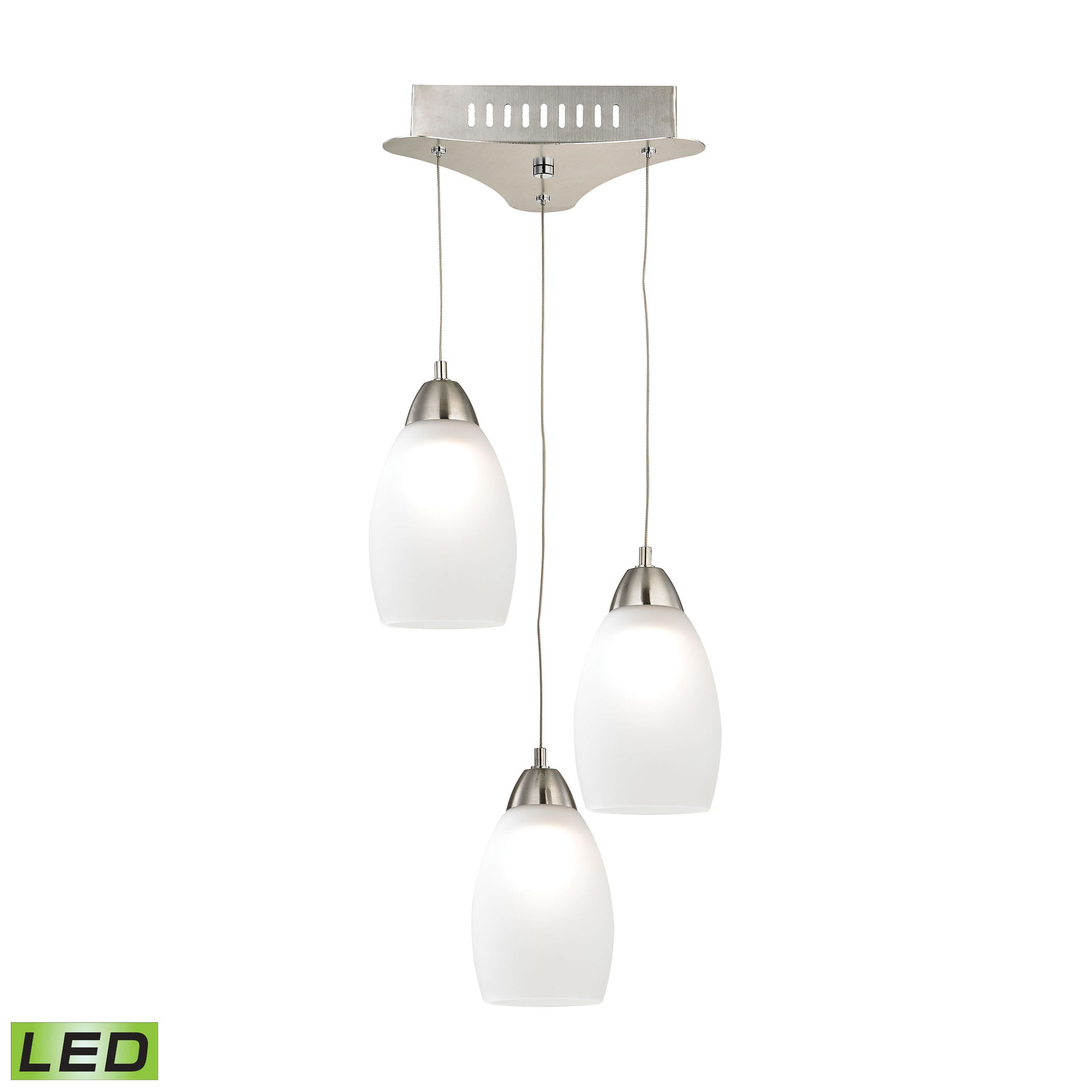 Buro 9'' Wide 3-Light Mini Pendant - White 2