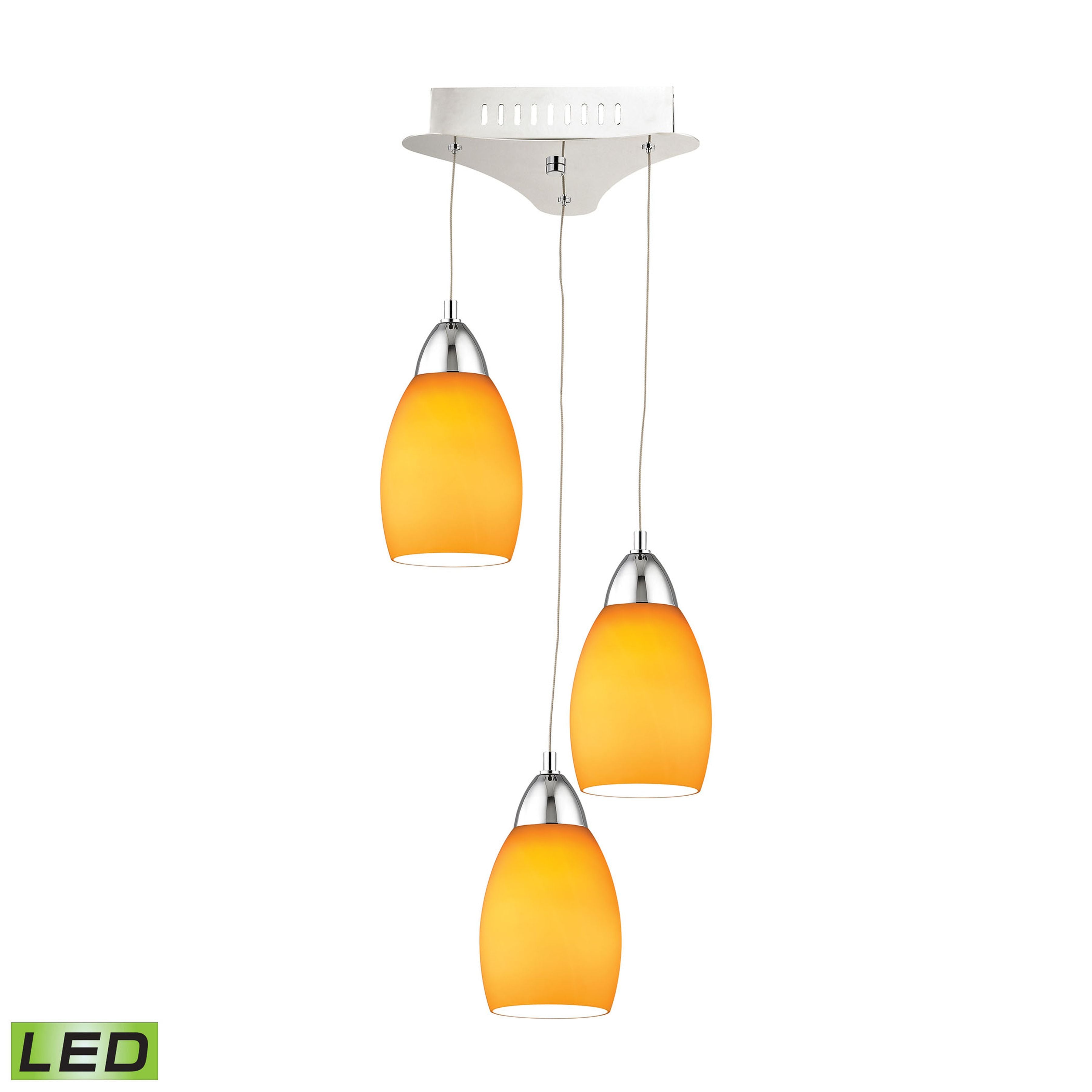 Buro 9'' Wide 3-Light Mini Pendant - Yellow 1