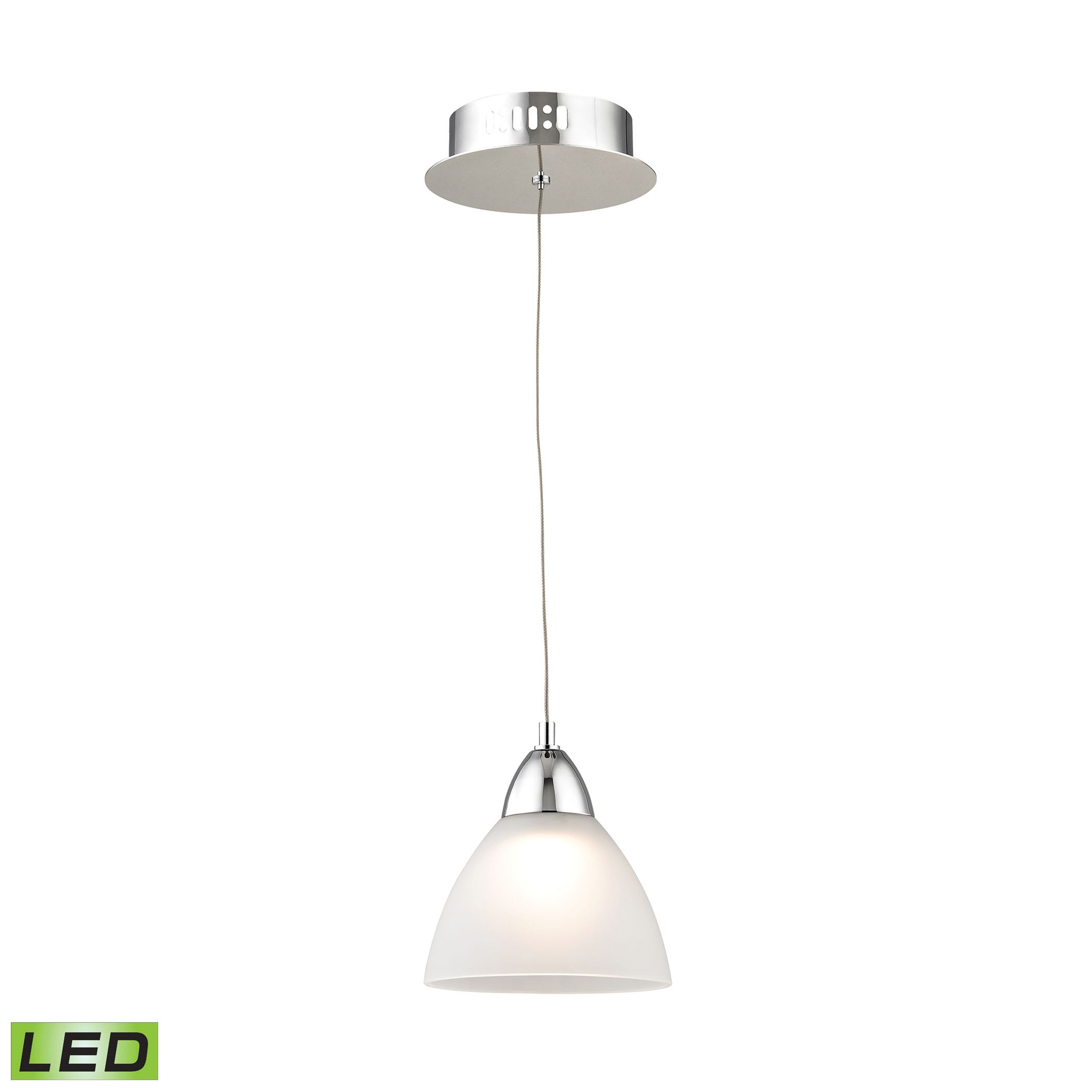 Piatto 6'' Wide 1-Light Mini Pendant - White 1