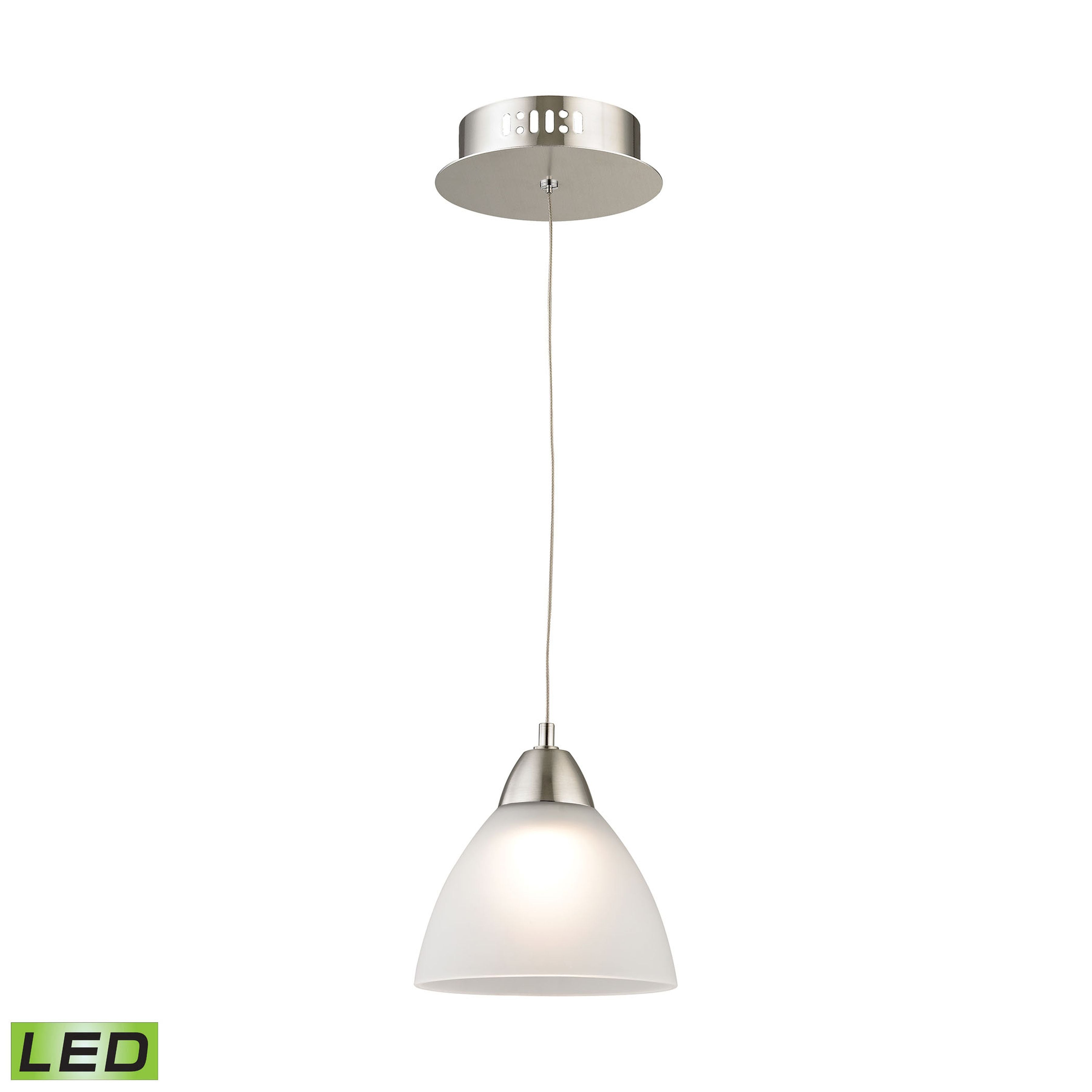 Piatto 6'' Wide 1-Light Mini Pendant - White 2