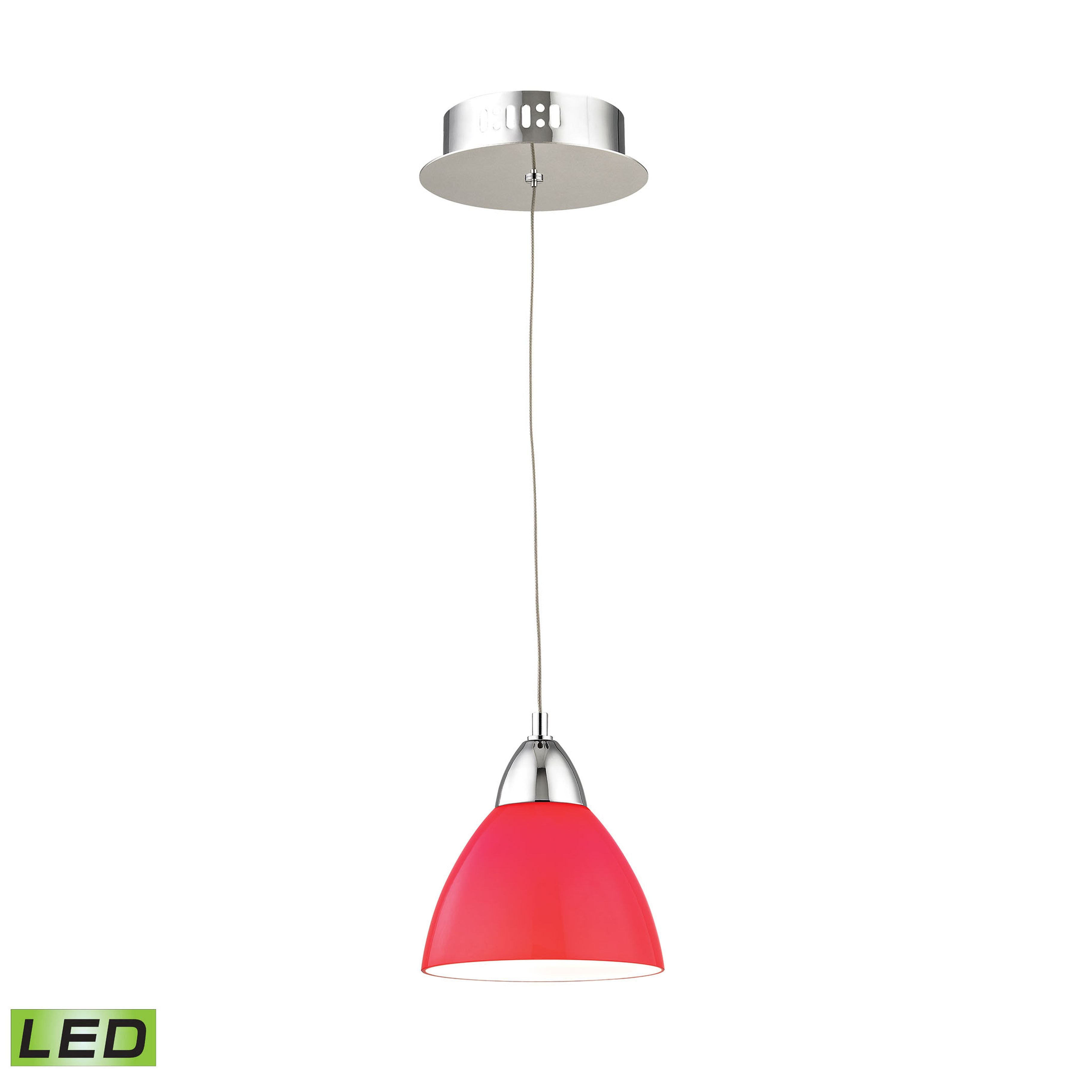 Piatto 6'' Wide 1-Light Mini Pendant - Red 1