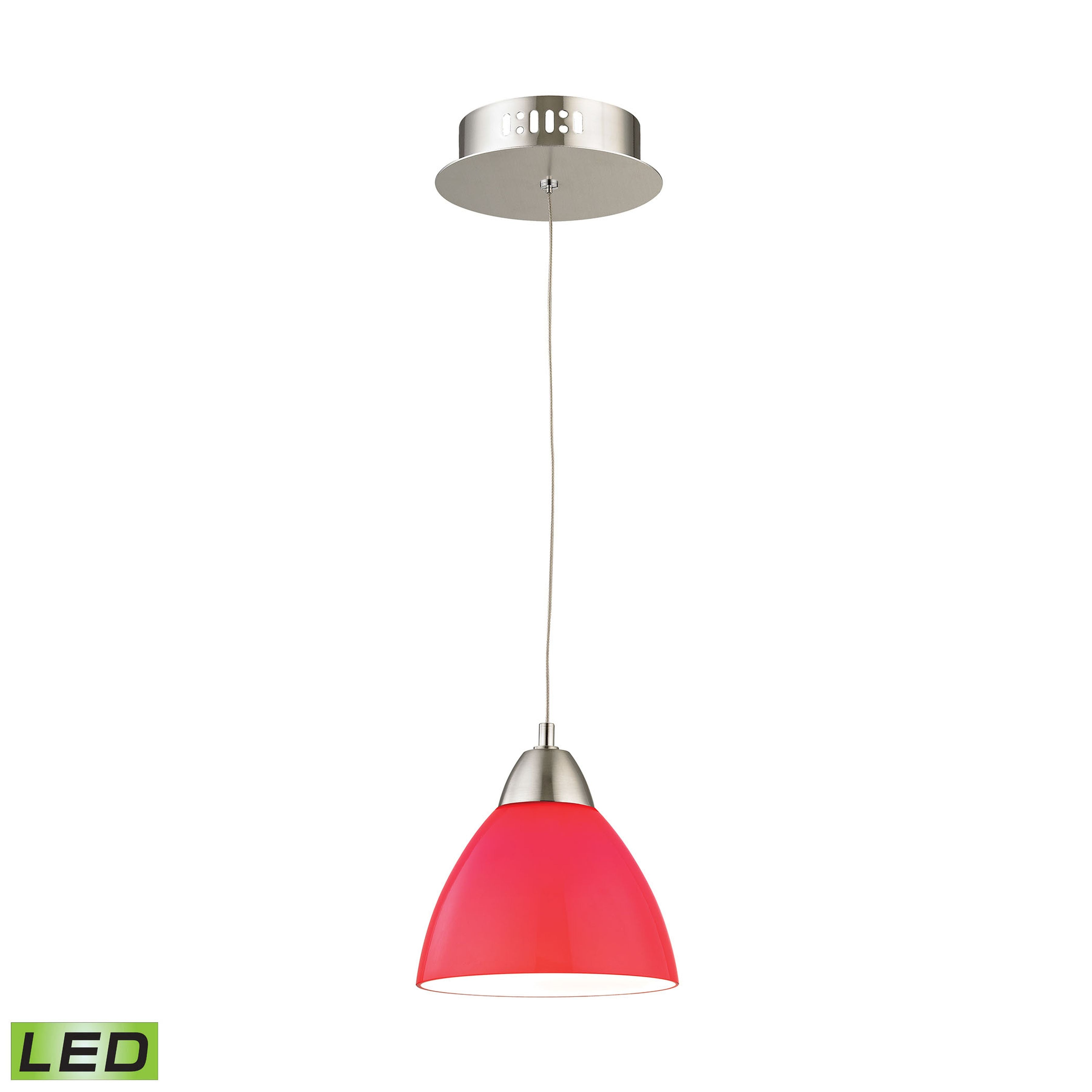 Piatto 6'' Wide 1-Light Mini Pendant - Red 2