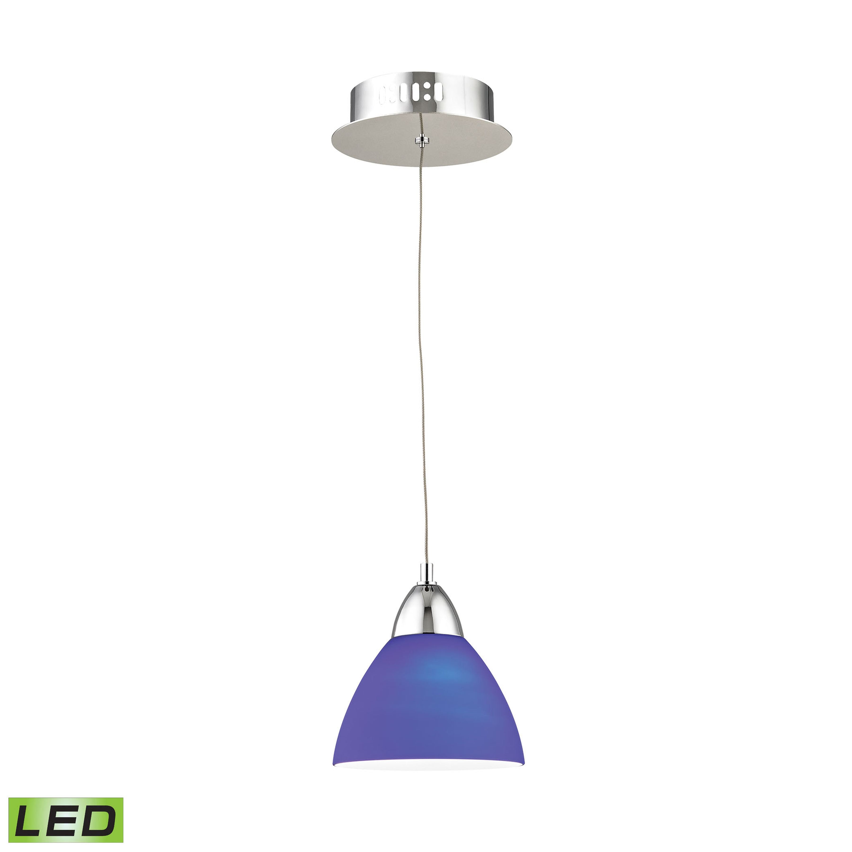 Piatto 6'' Wide 1-Light Mini Pendant - Blue