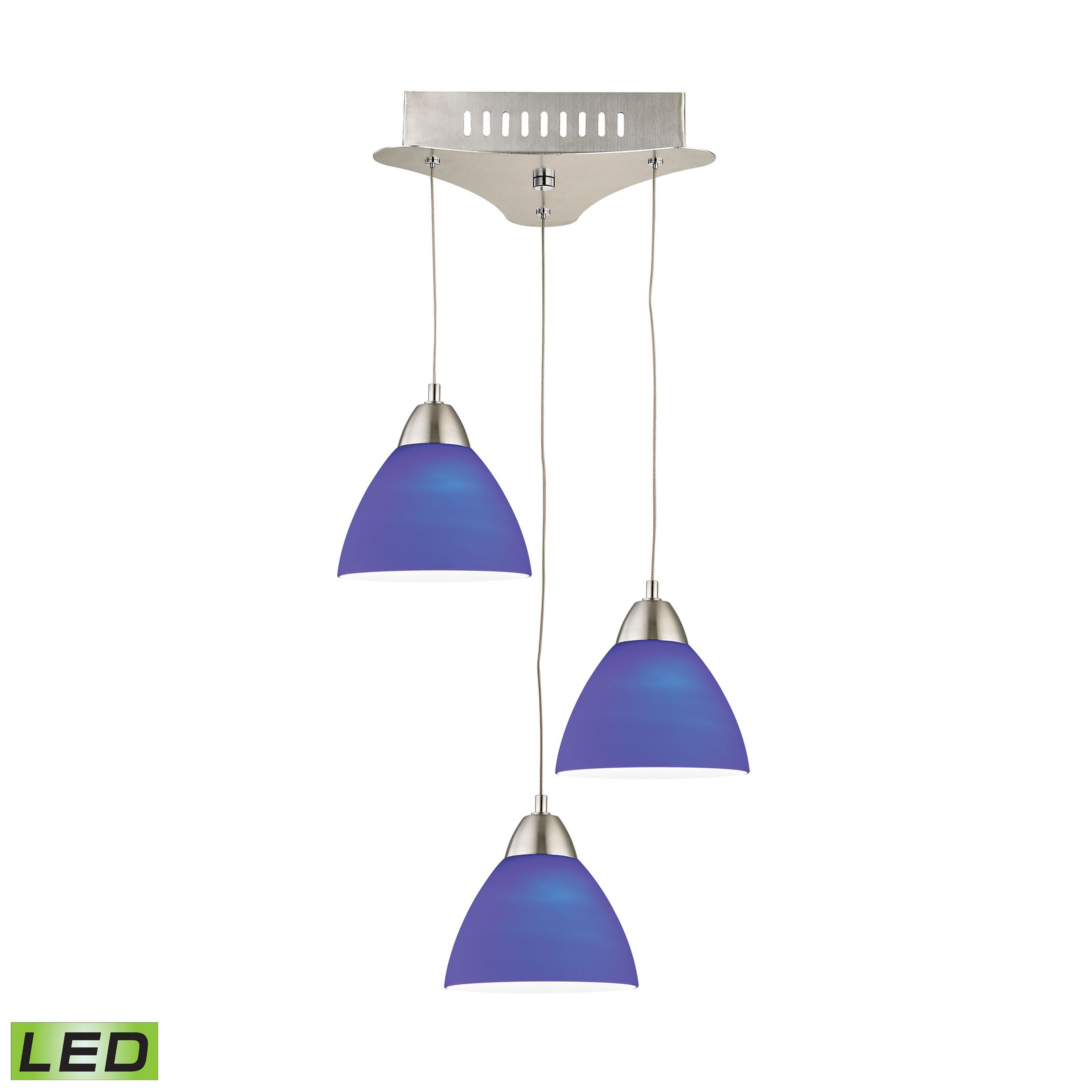 Piatto 11'' Wide 3-Light Mini Pendant - Blue 2