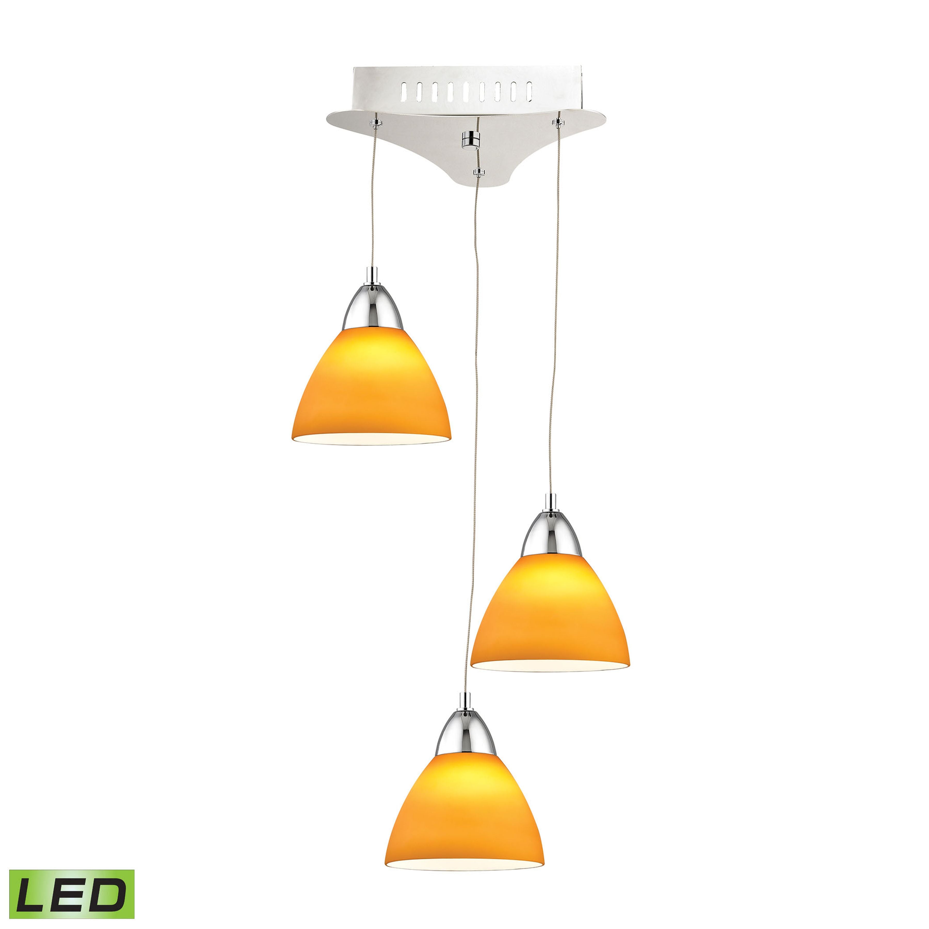 Piatto 11'' Wide 3-Light Mini Pendant - Yellow