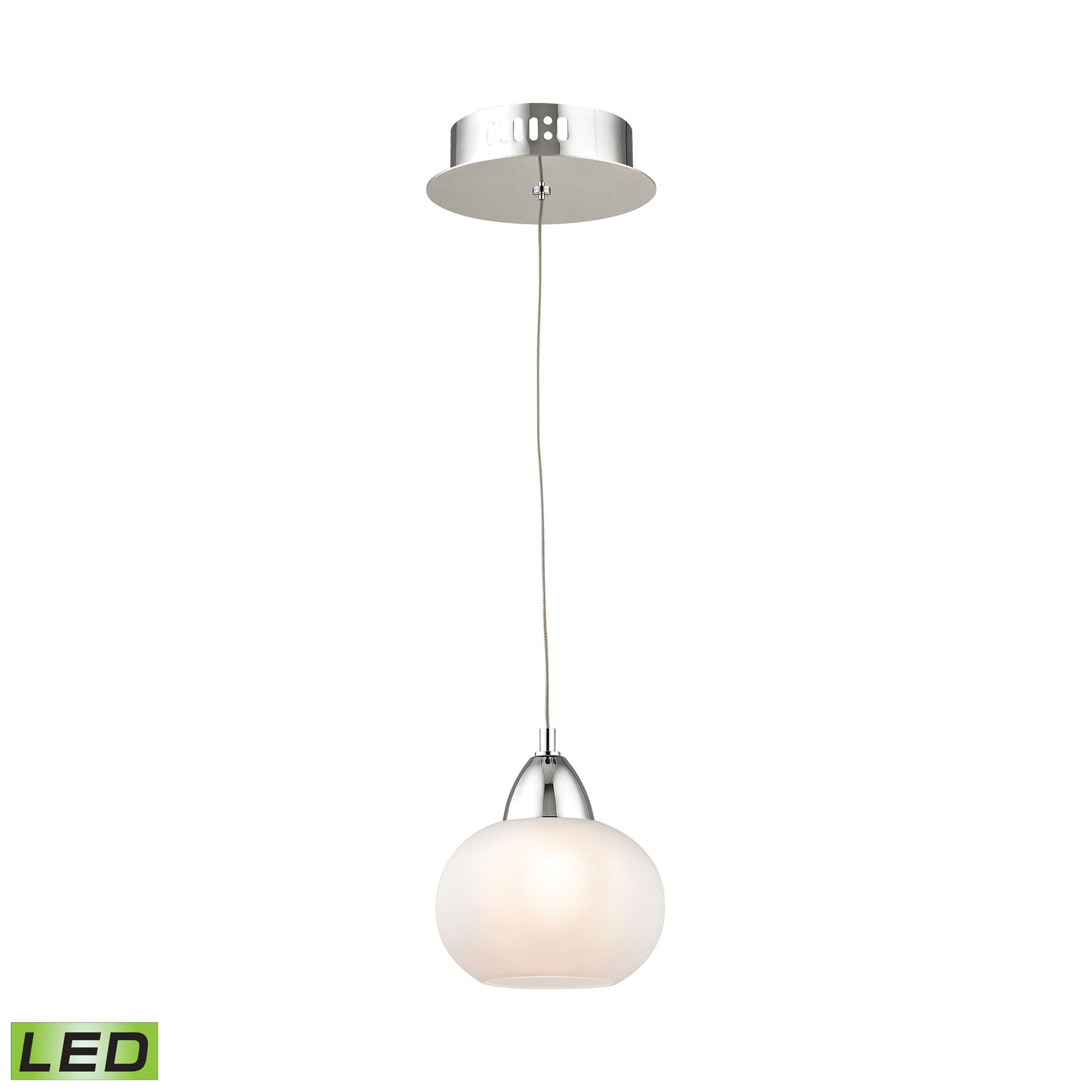 Ciotola 6'' Wide 1-Light Mini Pendant - White 1