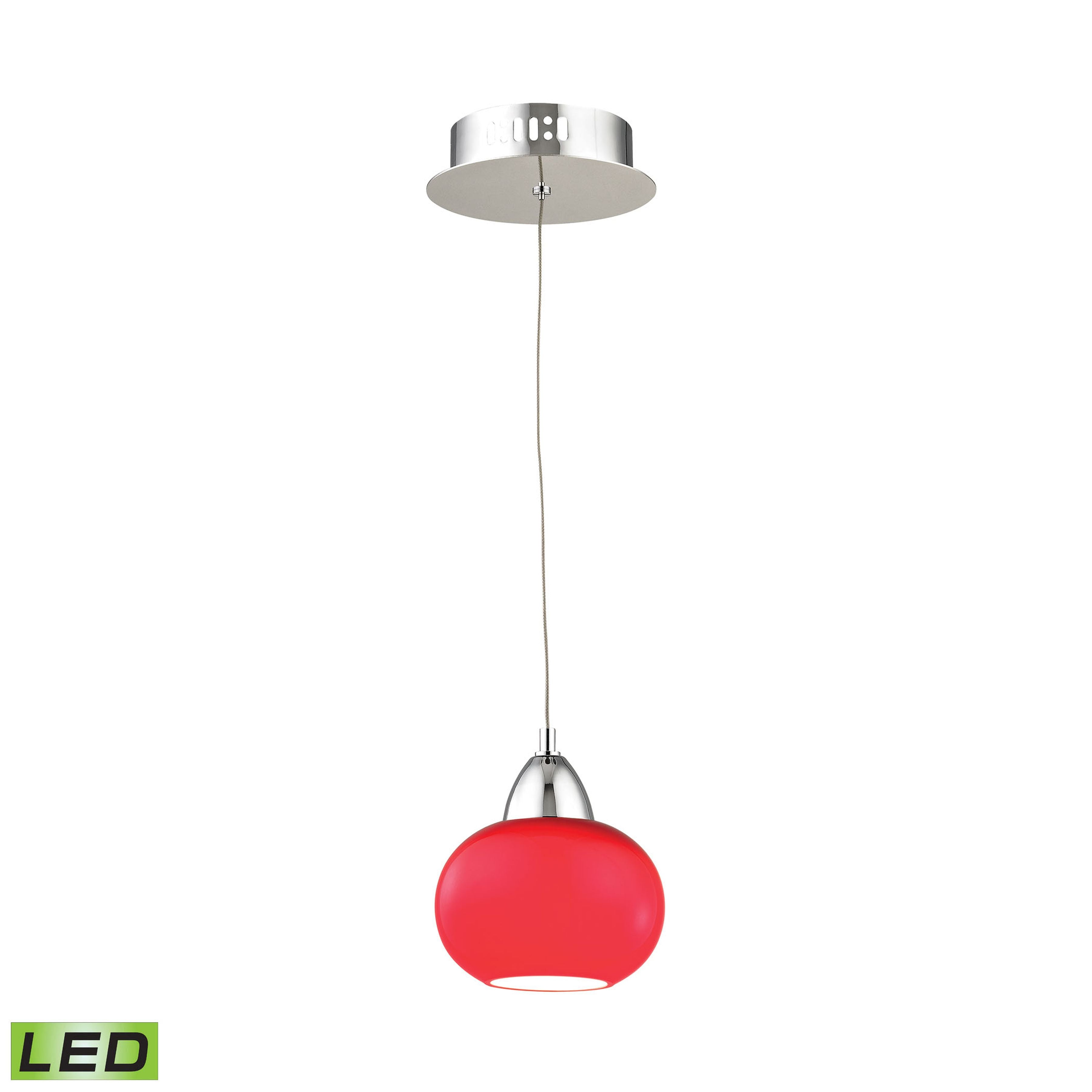 Ciotola 6'' Wide 1-Light Mini Pendant - Red 1