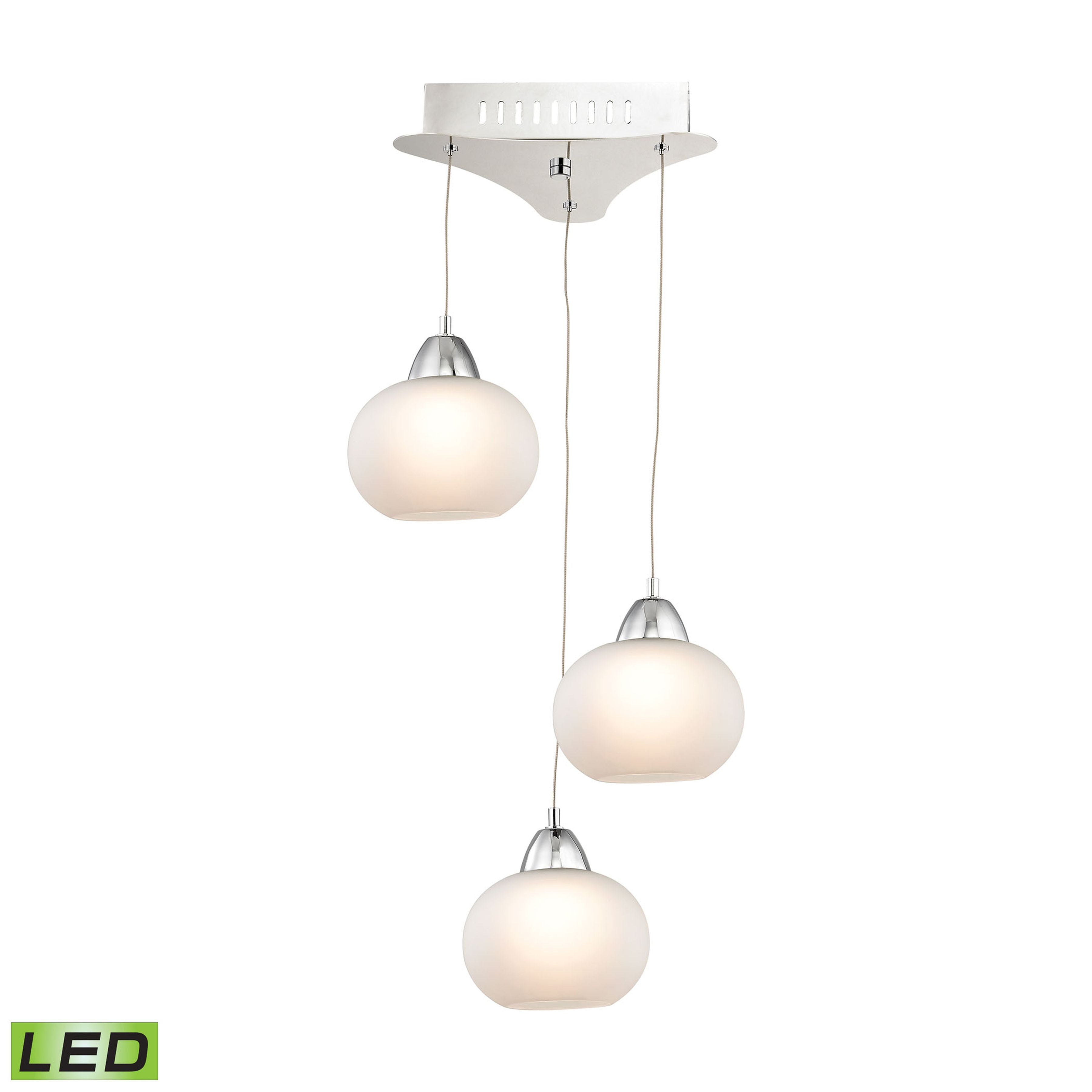 Ciotola 10'' Wide 3-Light Mini Pendant - White 1
