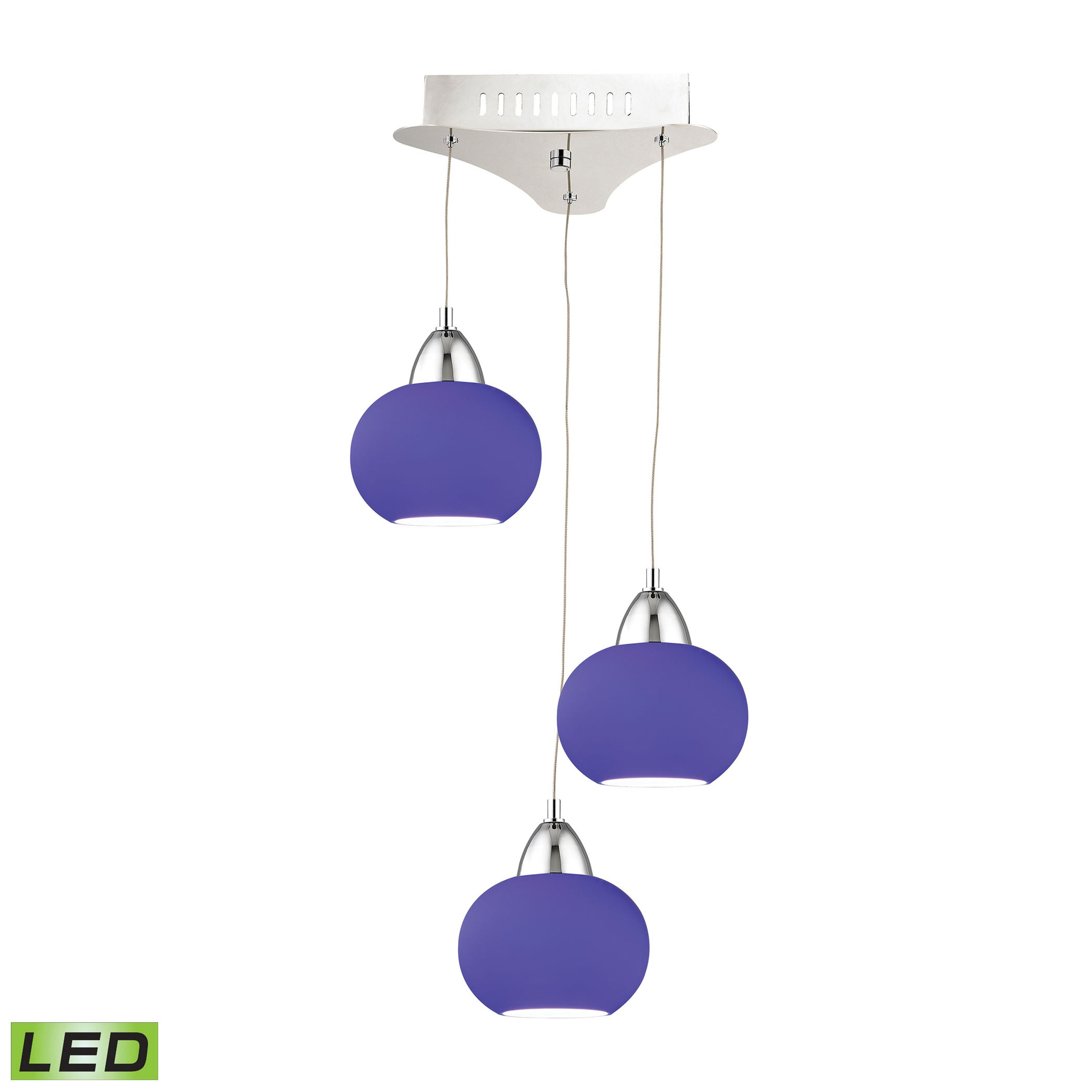 Ciotola 10'' Wide 3-Light Mini Pendant - Blue 1