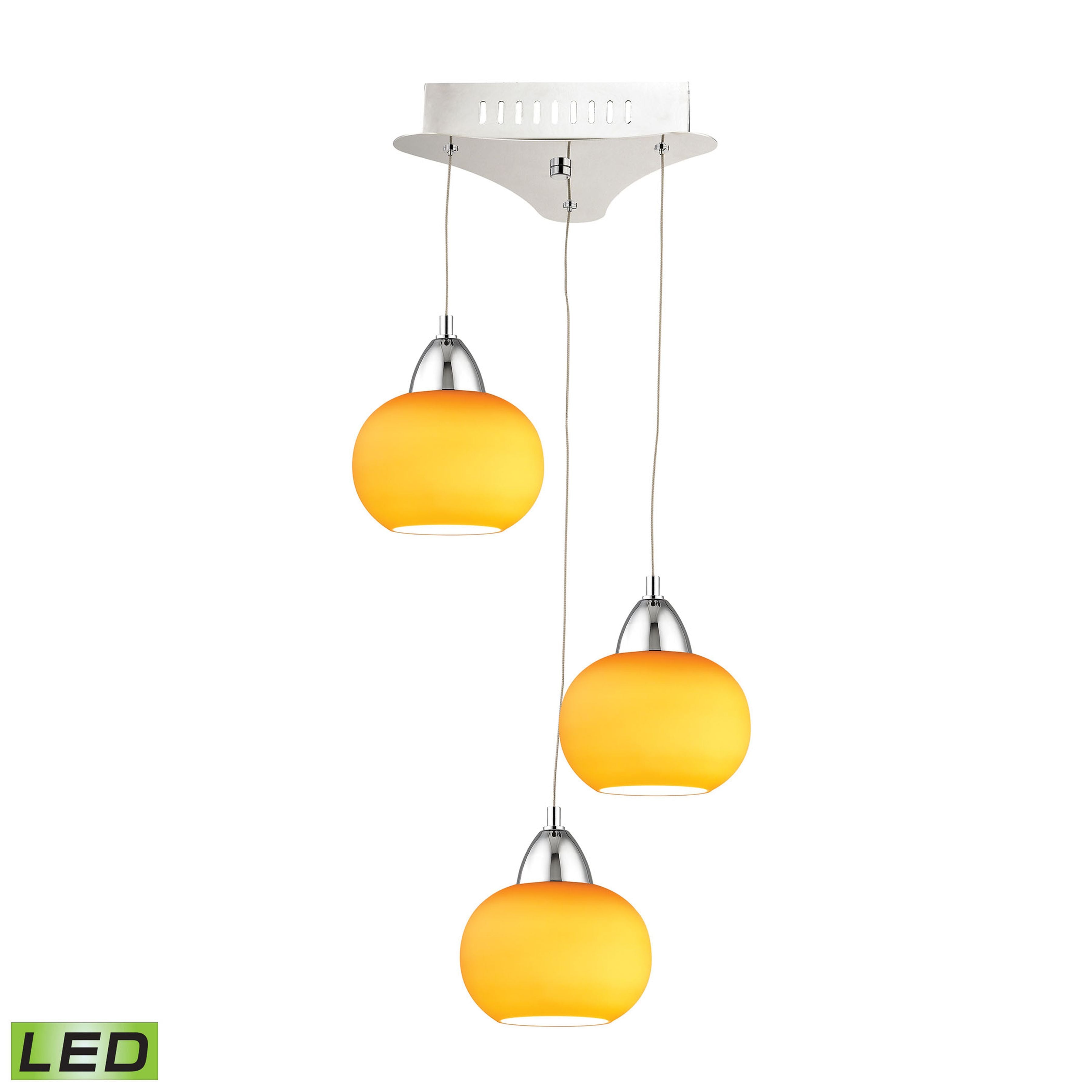 Ciotola 10'' Wide 3-Light Mini Pendant - Yellow 1