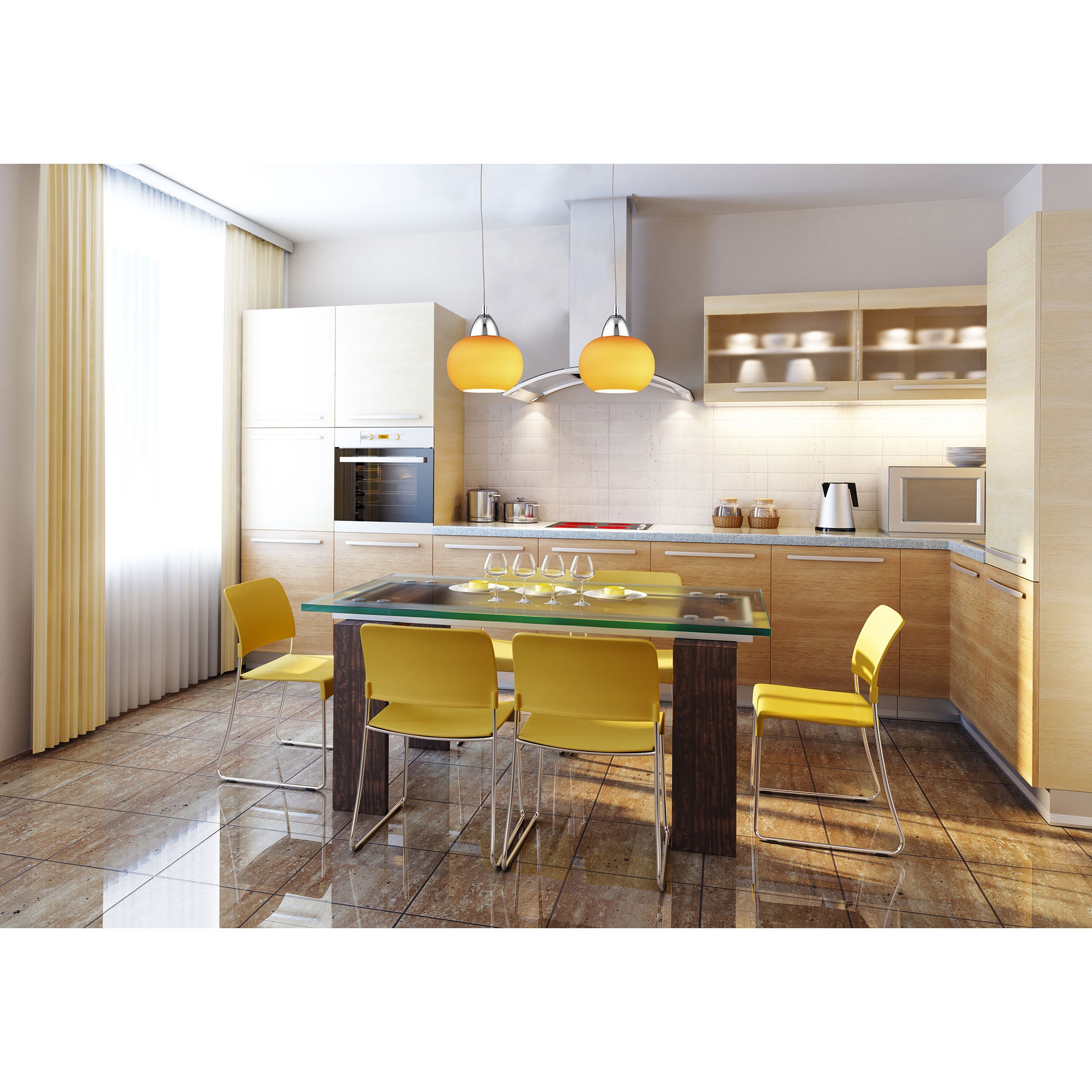 Ciotola 10'' Wide 3-Light Mini Pendant - Yellow 1