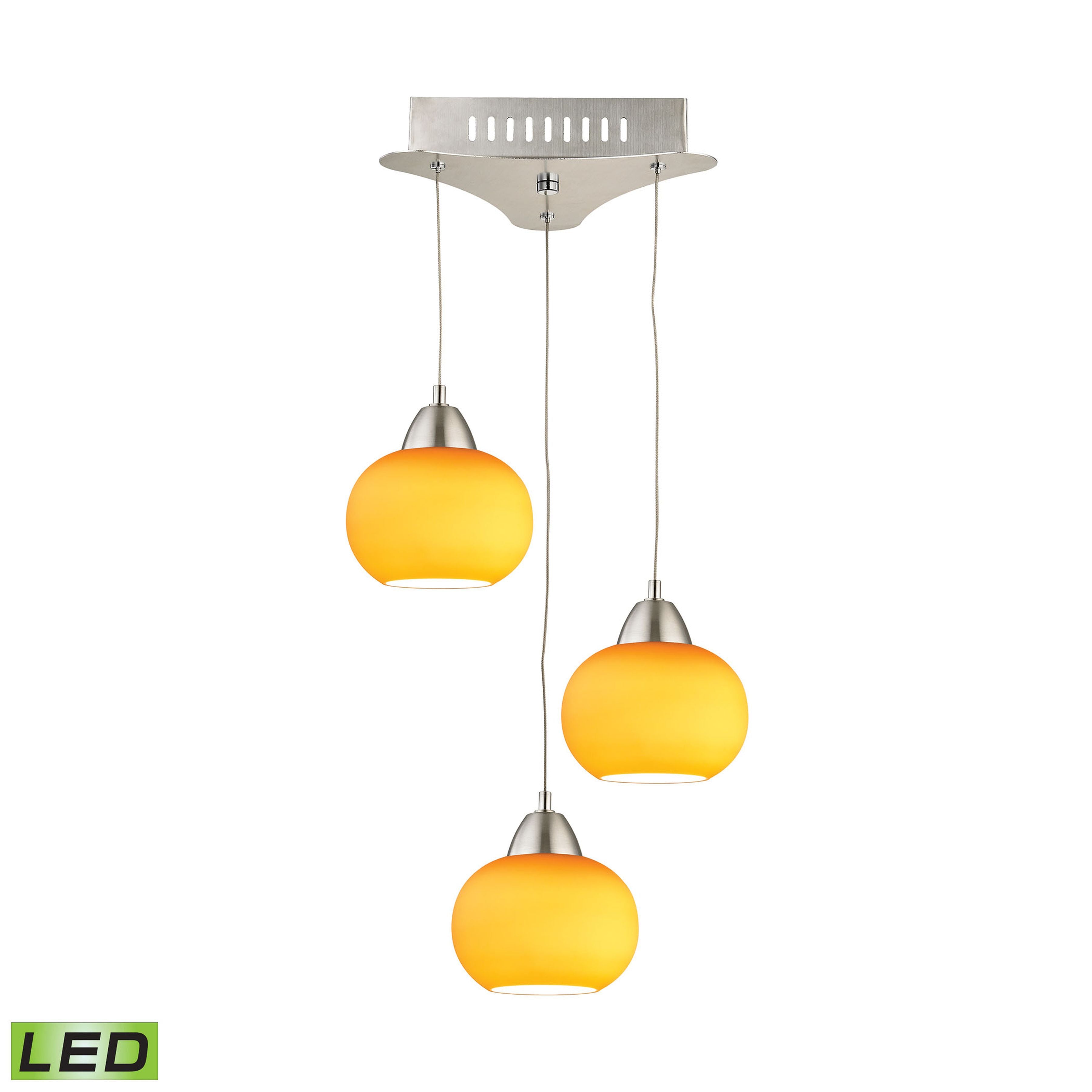 Ciotola 10'' Wide 3-Light Mini Pendant - Yellow 2
