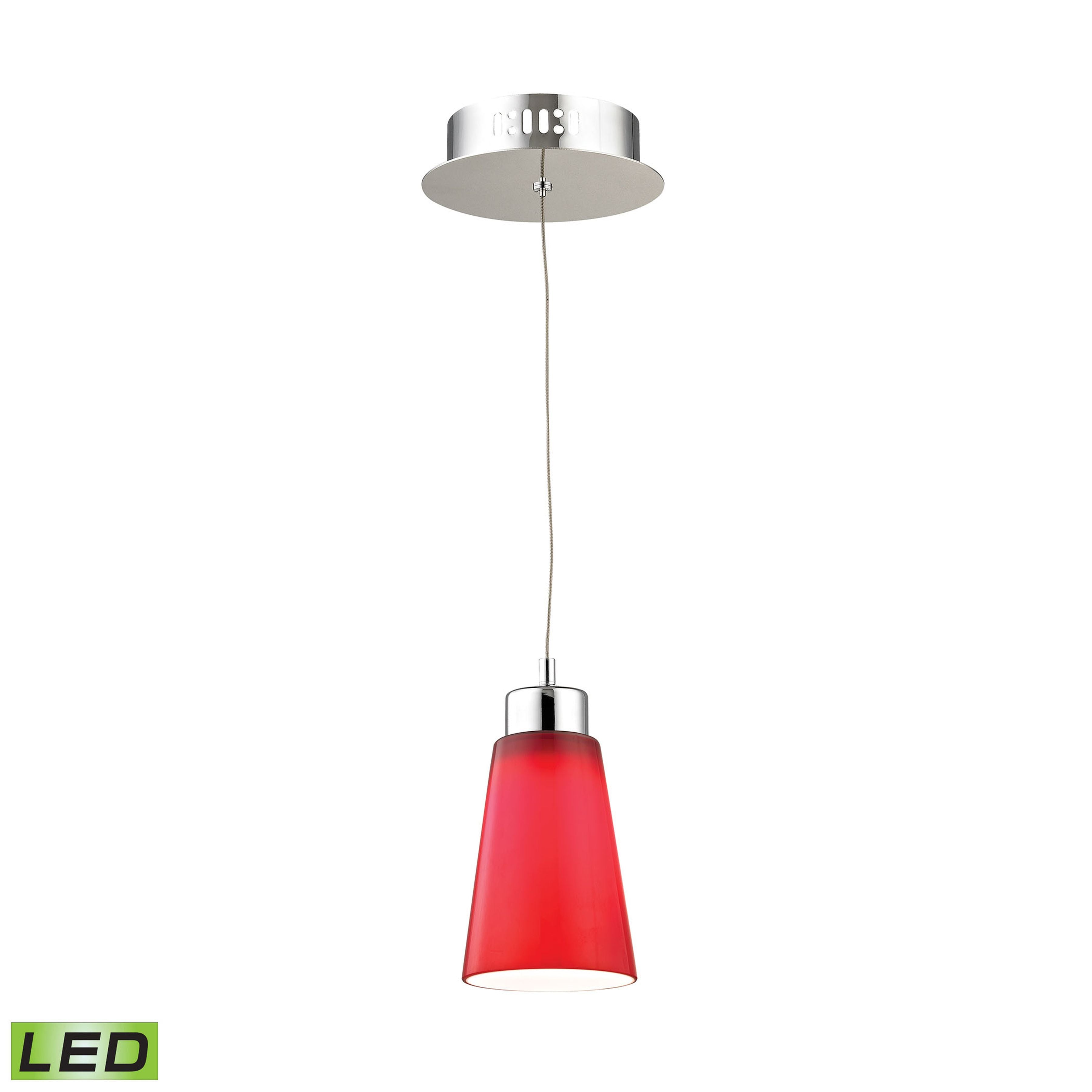 Coppa 5'' Wide 1-Light Mini Pendant - Red 1