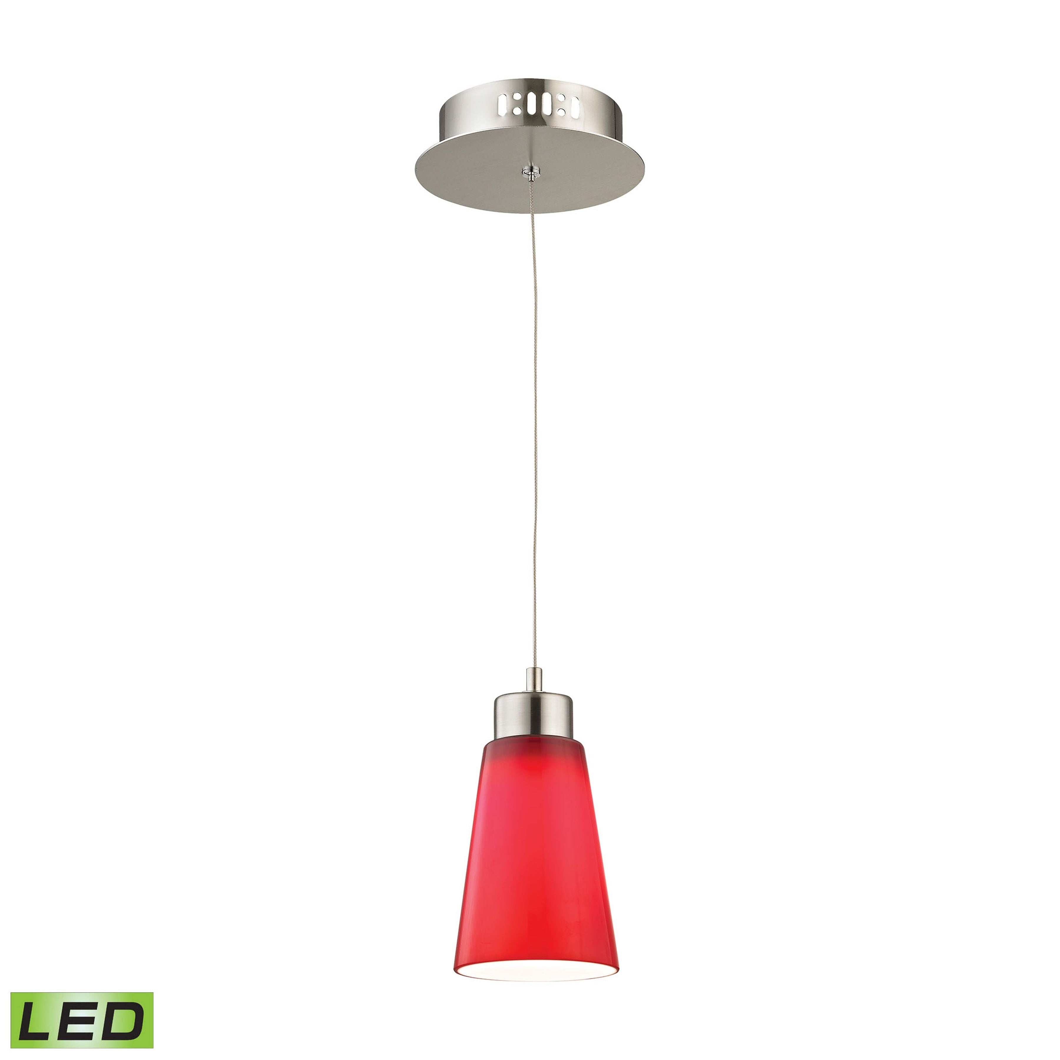 Coppa 5'' Wide 1-Light Mini Pendant - Red 2