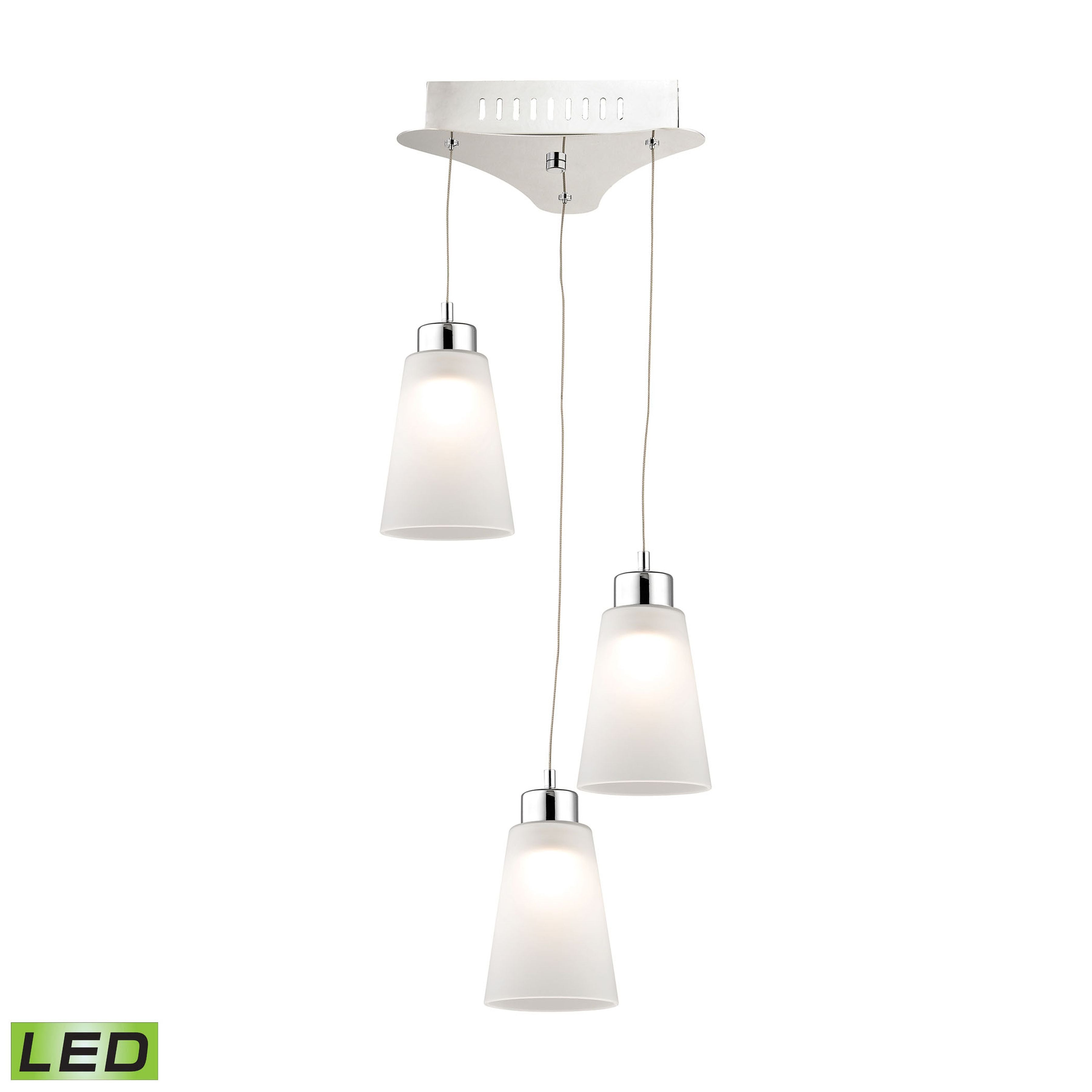 Coppa 11'' Wide 3-Light Mini Pendant - White 1