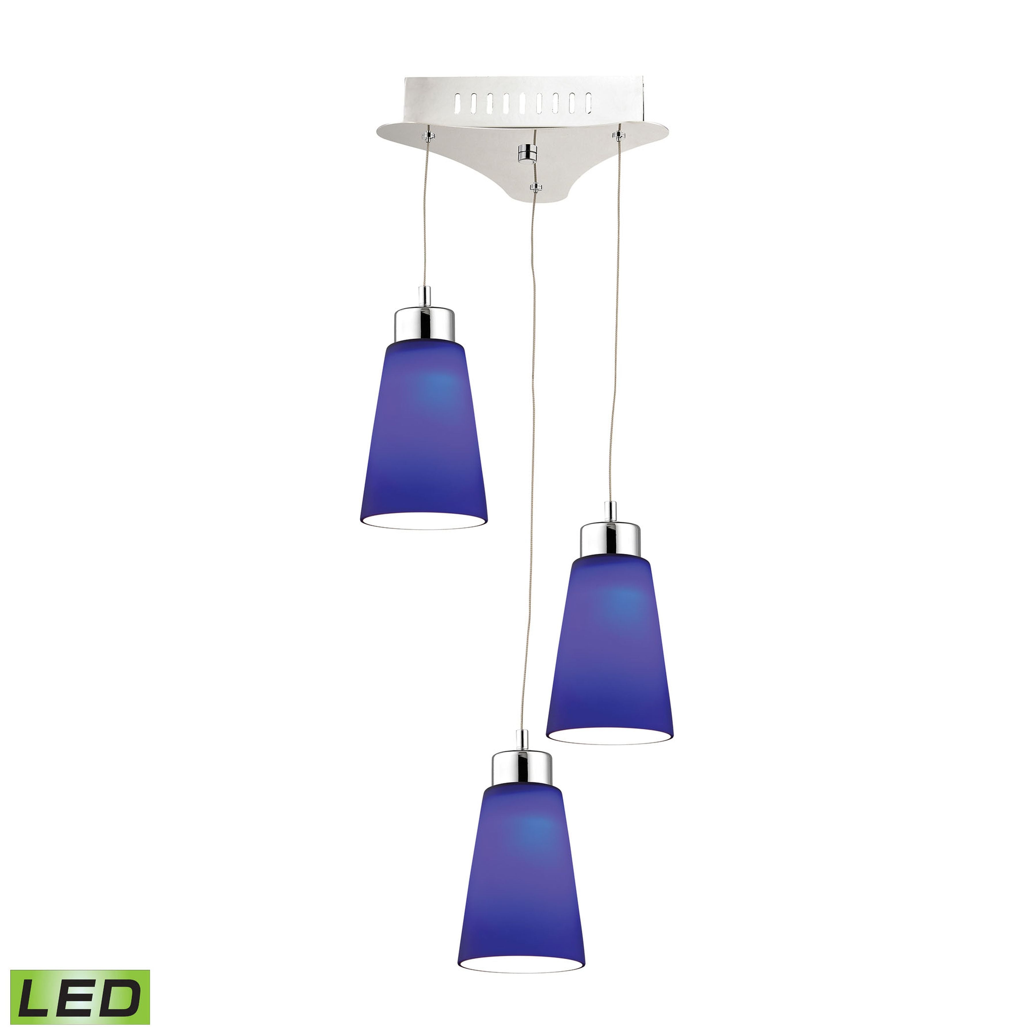Coppa 11'' Wide 3-Light Mini Pendant - Blue 1