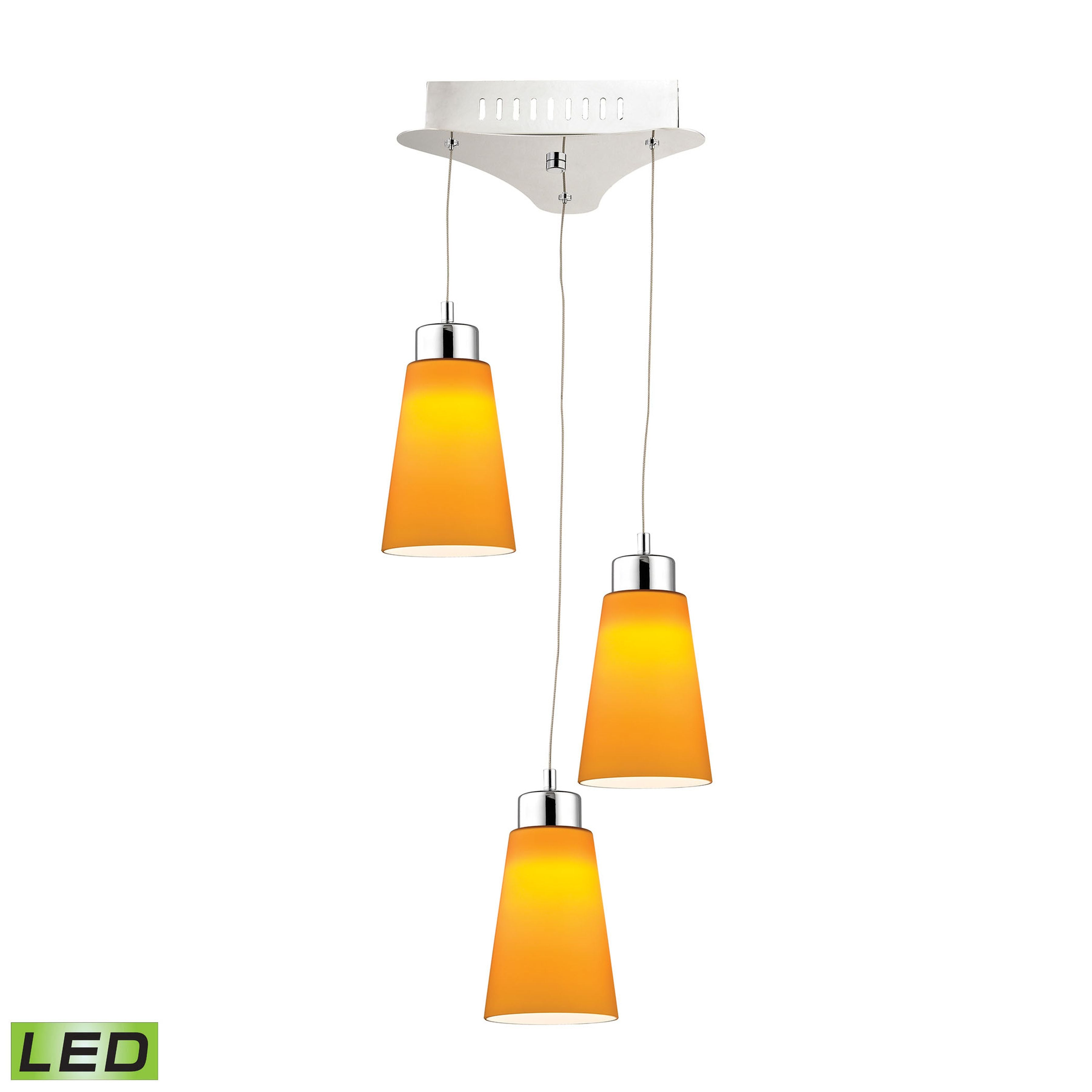 Coppa 11'' Wide 3-Light Mini Pendant - Yellow 1