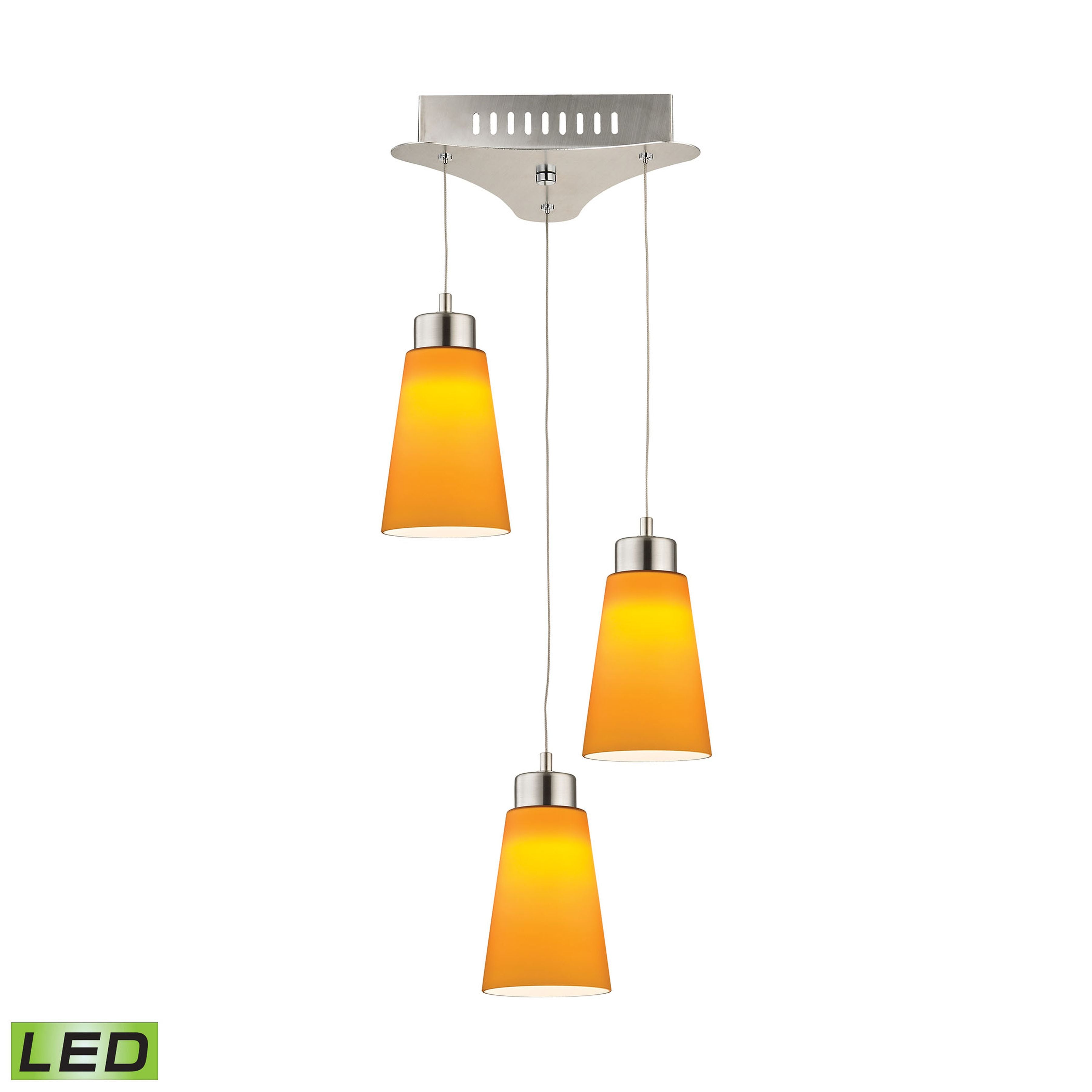 Coppa 11'' Wide 3-Light Mini Pendant - Yellow 2