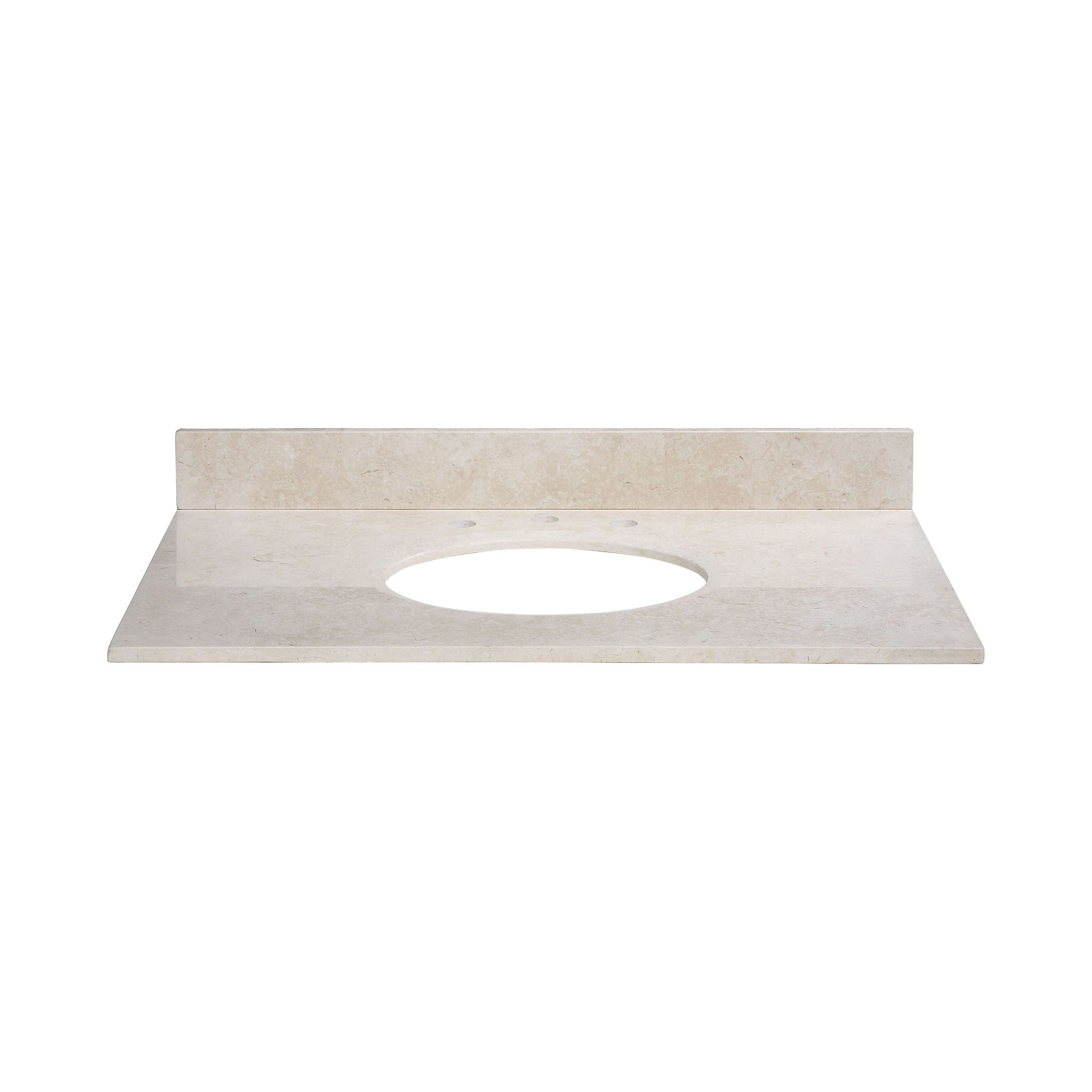 Monroe Vanity Top - Oval Undermount 37'' Beige Galala Marble