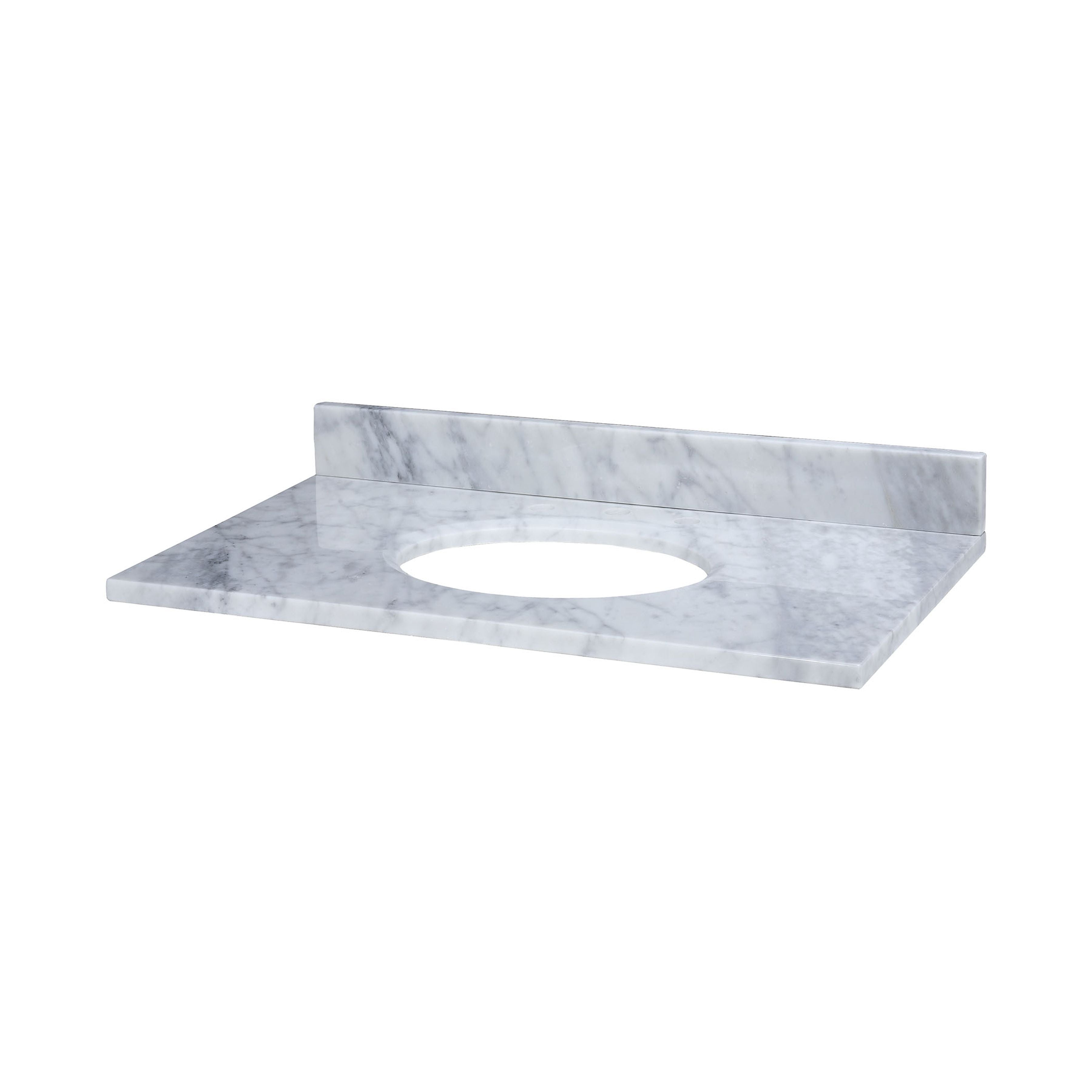 Monroe Vanity Top - Oval Undermount 37'' White Carrara Marble