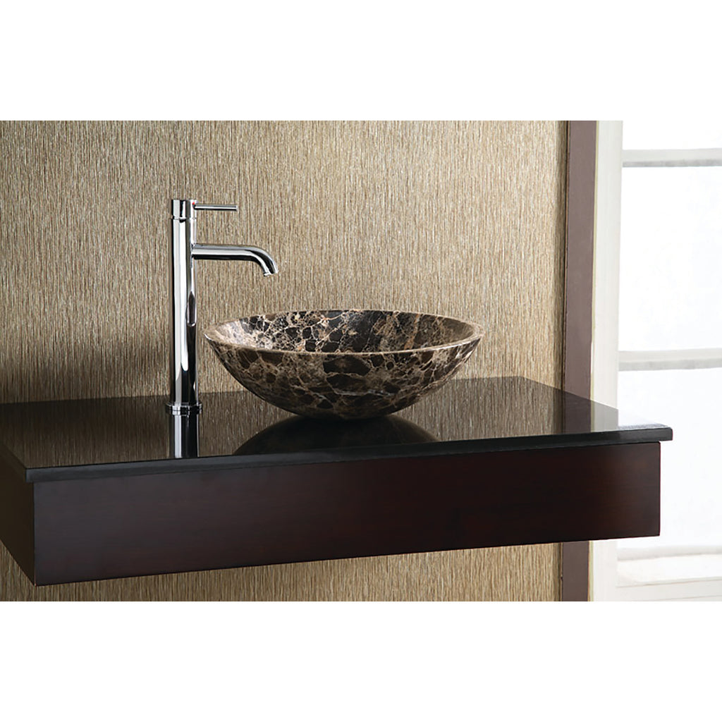 Fortiva Sink - Round 17'' Brown Emperador Marble