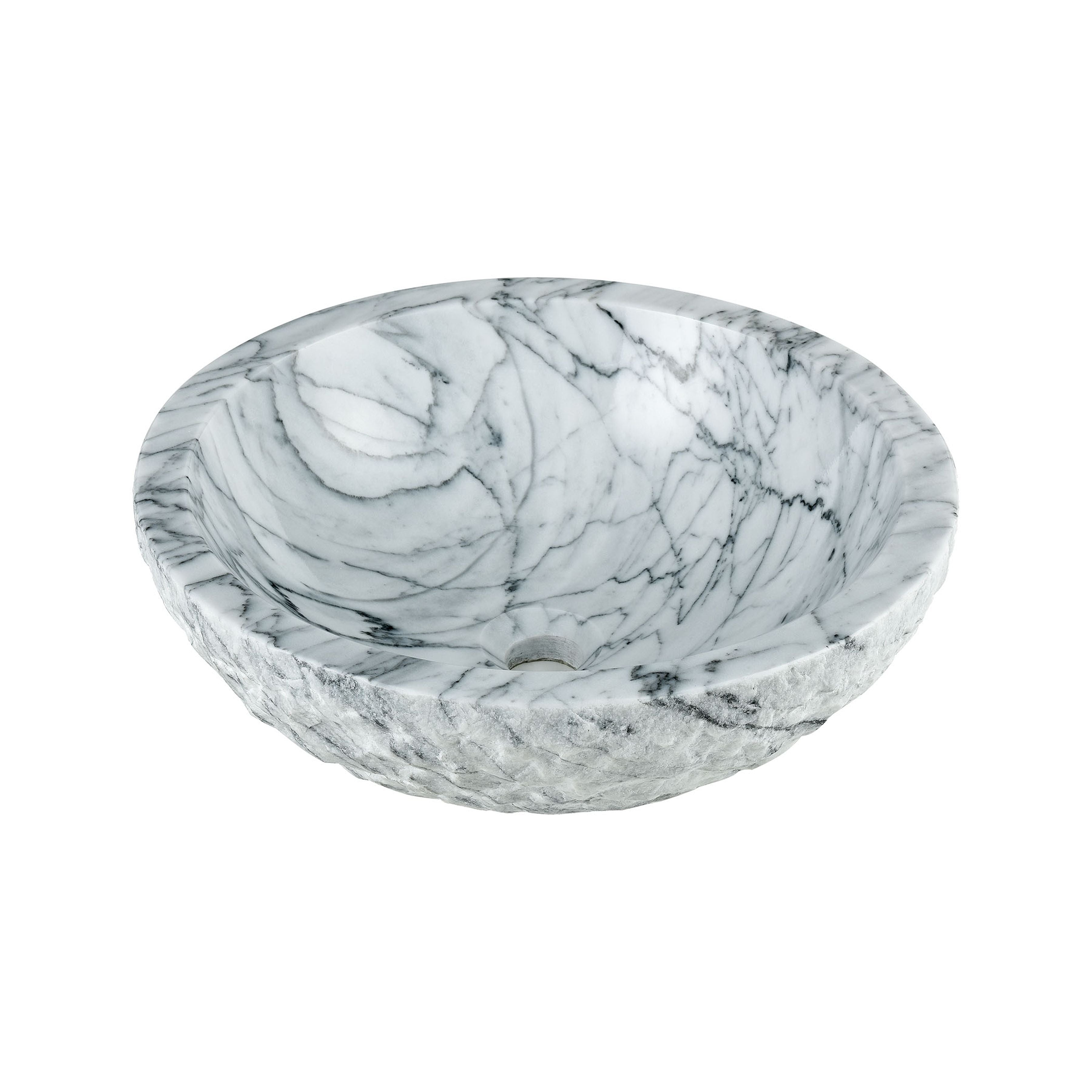 Fortiva Sink - Round 18'' White Carrara Marble