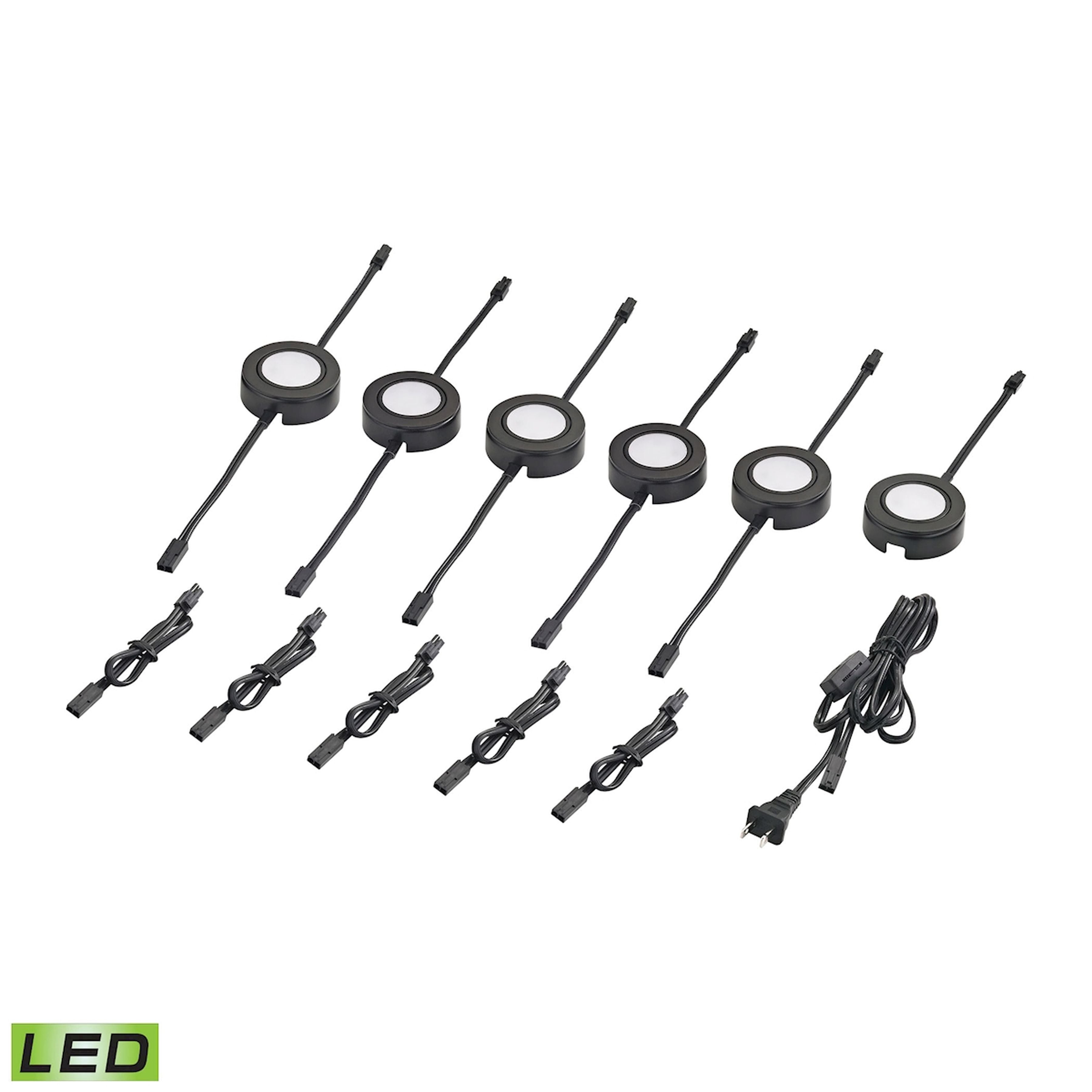 Metal Housing 6ft Power Cord w/Plug and Line Switch 5Pcs 12-inch Jump Cord 1Pc Has 1 Tail 5Pcs - Black 2