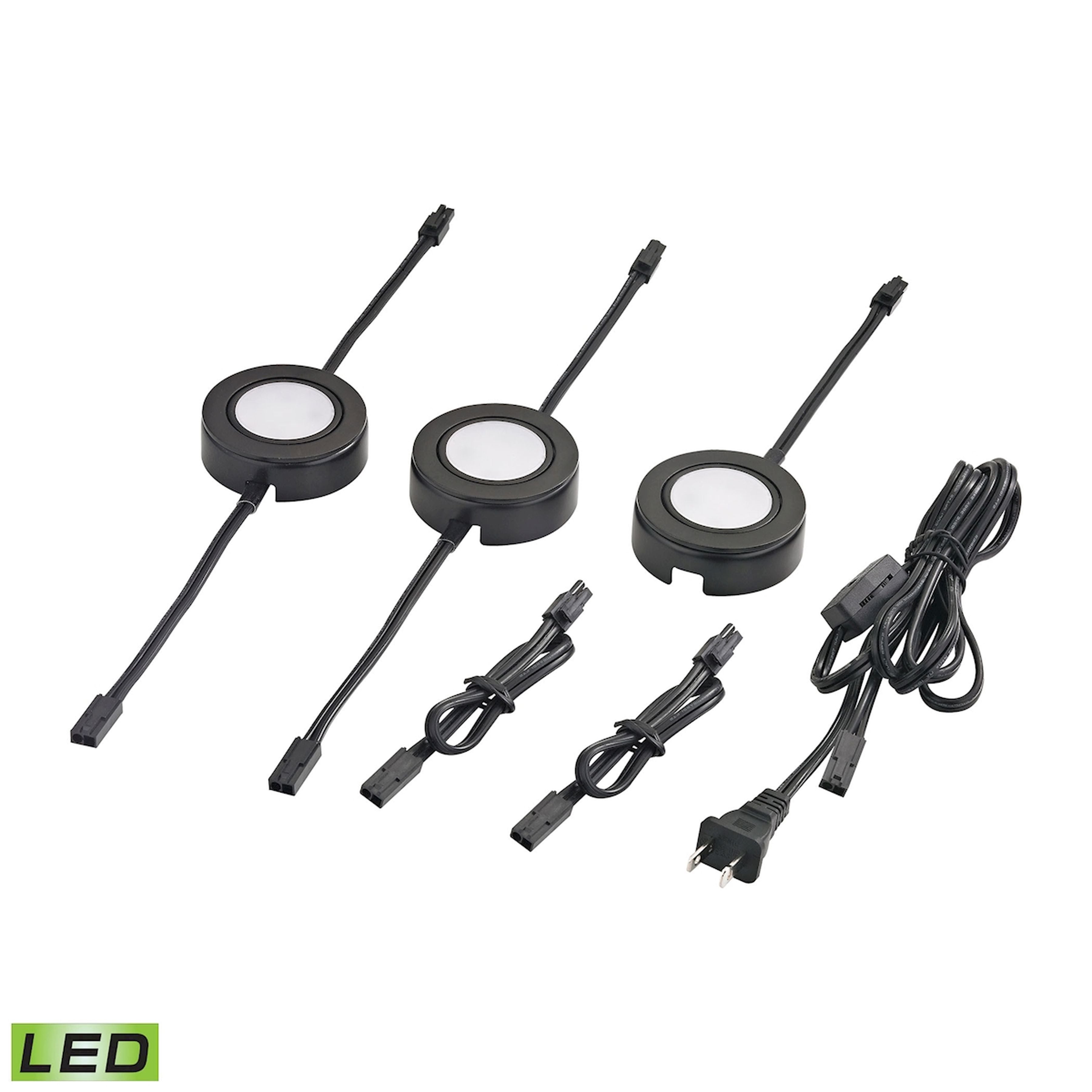 Metal Housing 6ft Power Cord with Plug and Line Switch 2Pcs 12-inch Jump Cord 1Pc Has 1 Tail 2Pc - Black