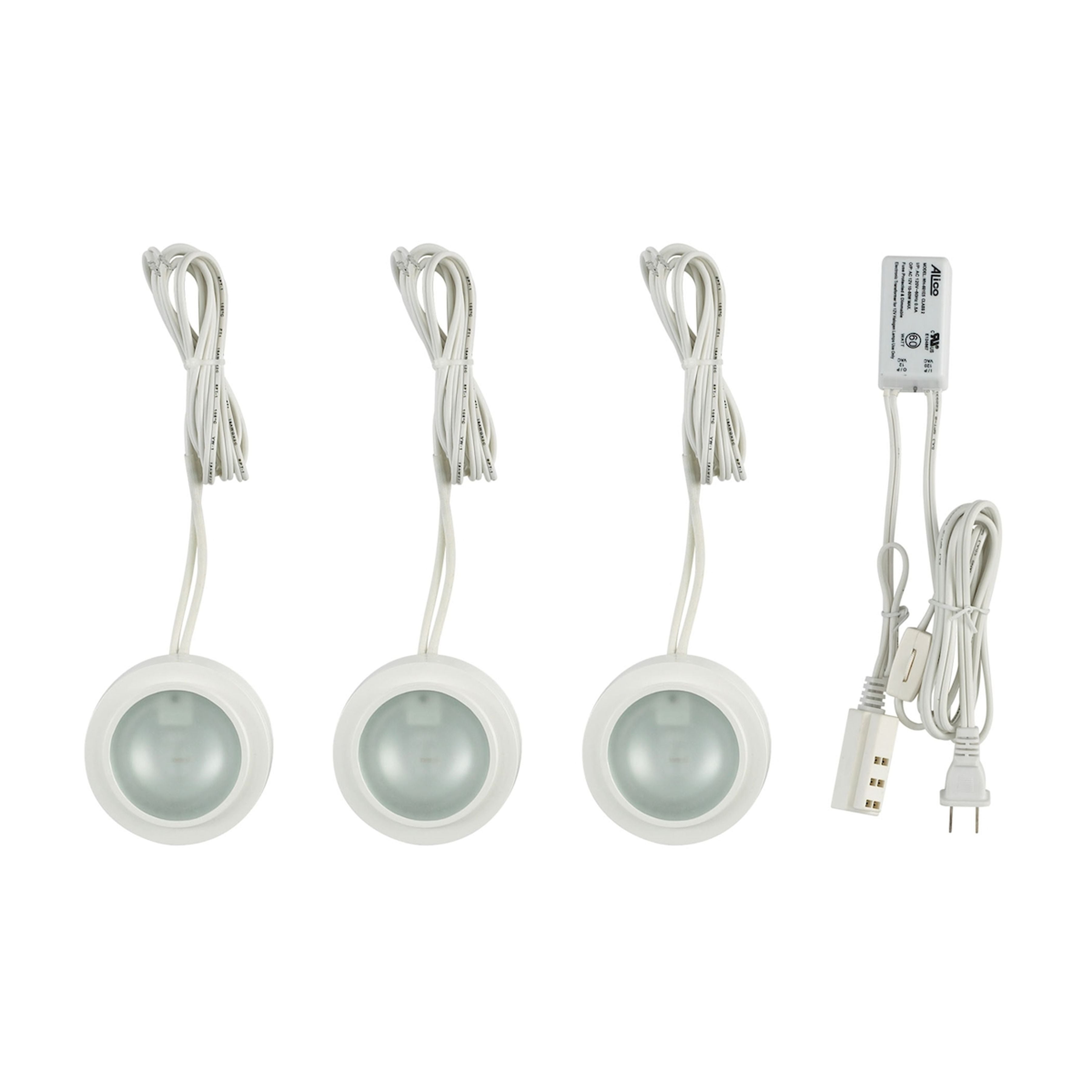 Zee-Puk 3-light Kit w/xenon lamps transf w/cord and plug Frosted lens/White